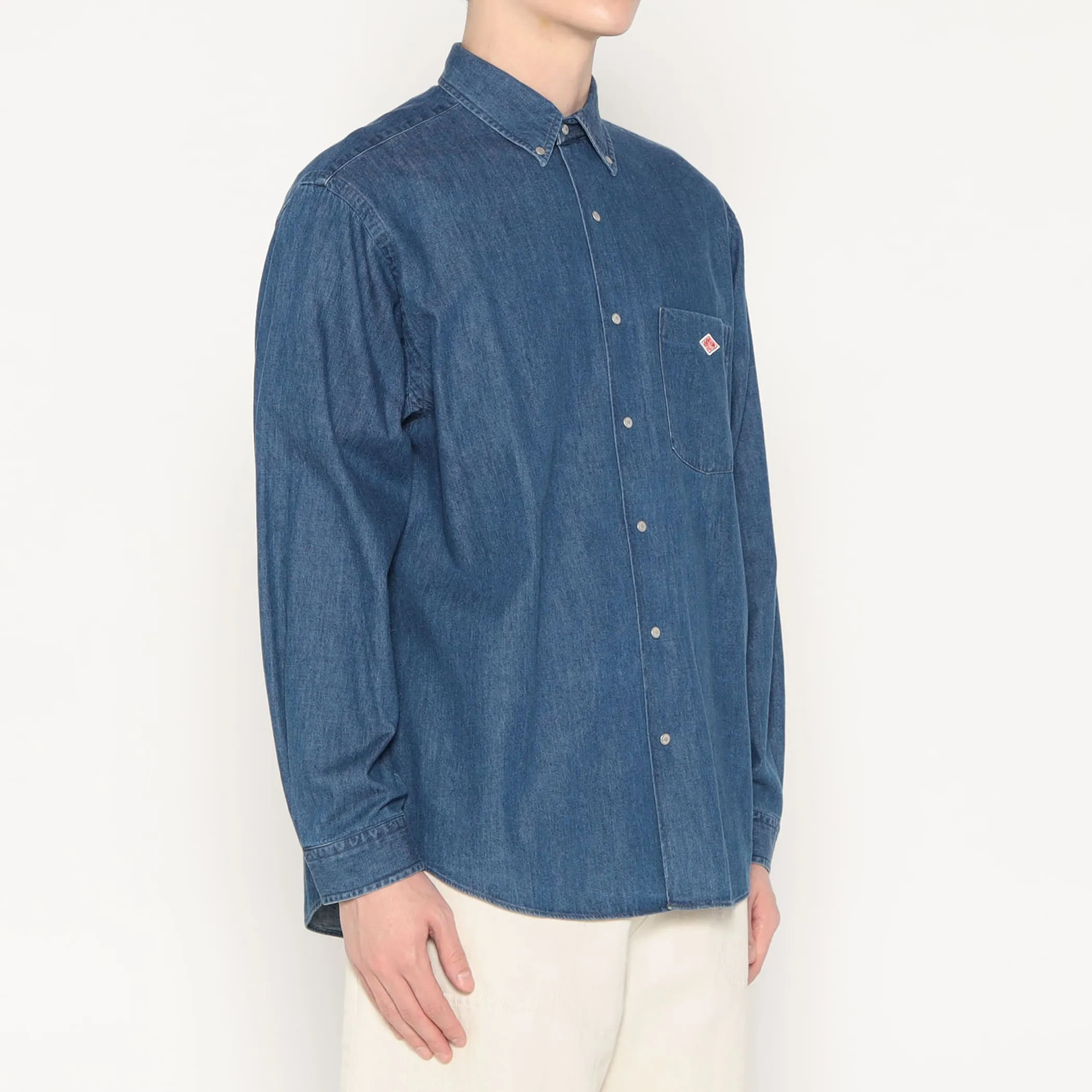 Men's Denim Dungaree Button-Down Shirt sold by Danton product image thumbnail 3