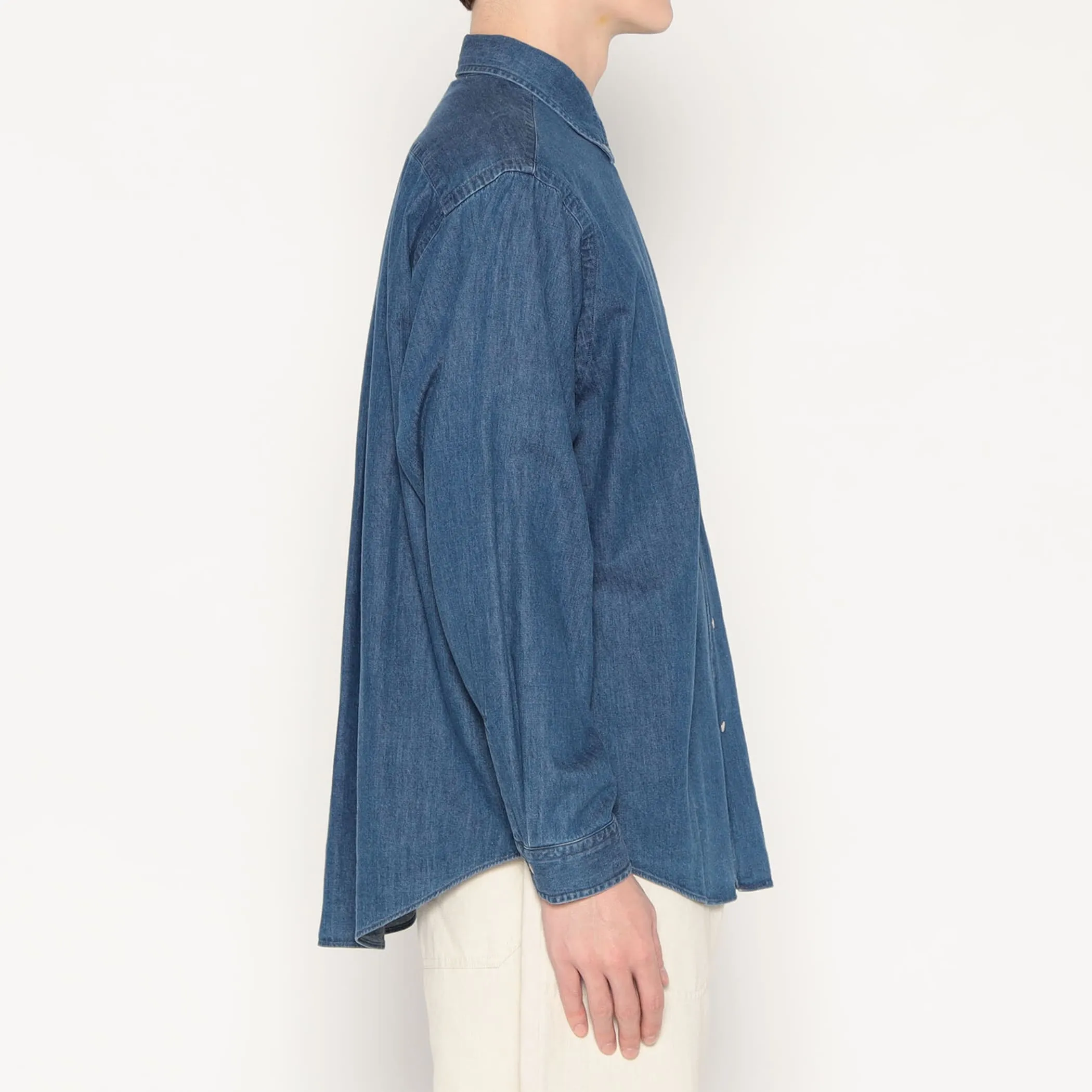 Men's Denim Dungaree Button-Down Shirt sold by Danton product image thumbnail 4