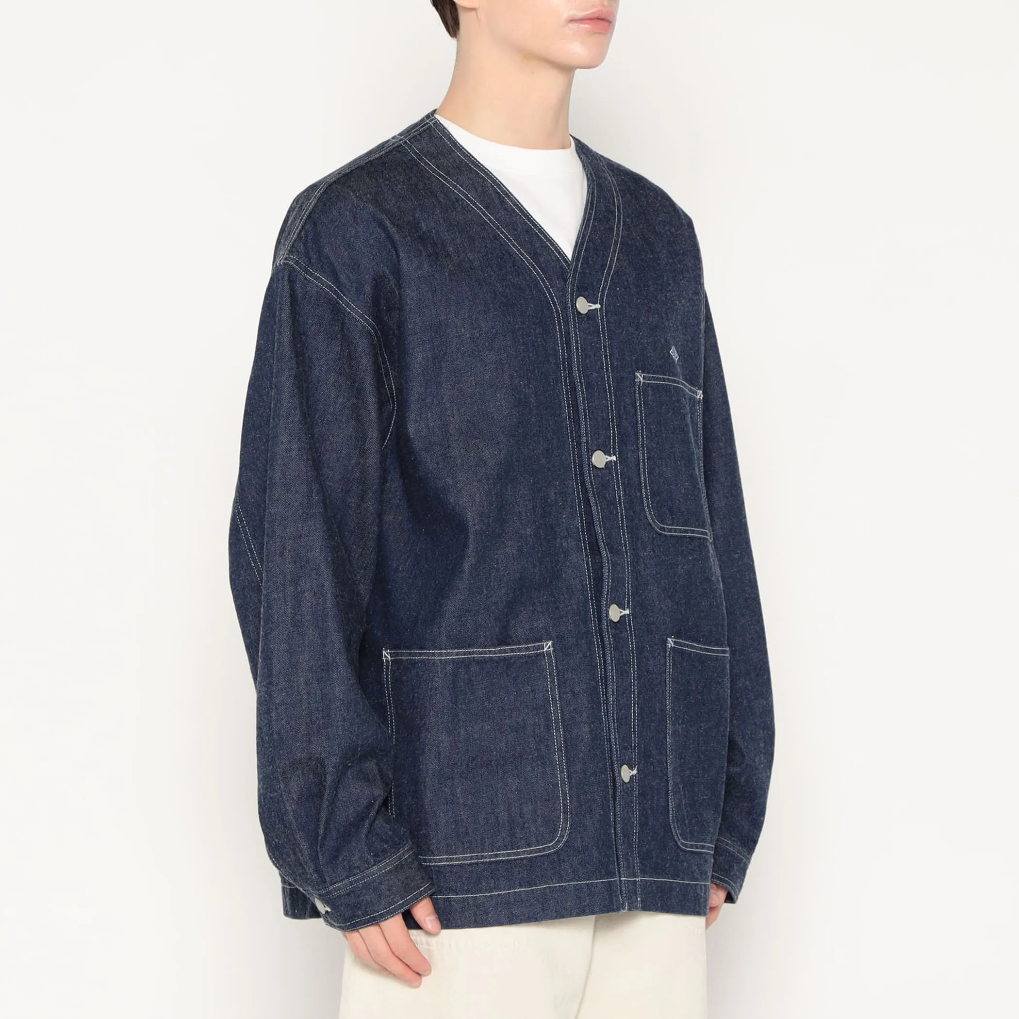 Men's Denim Collarless Jacket sold by Danton product image thumbnail 3