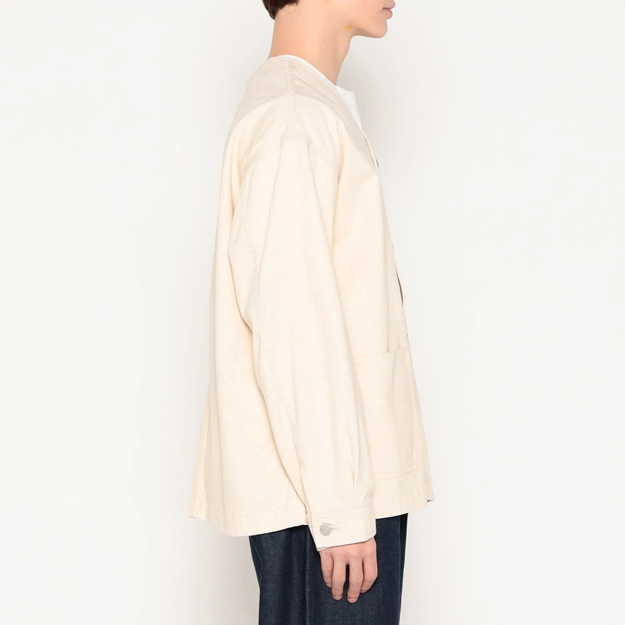 Men's Cotton Drill Collarless Jacket sold by Danton product image thumbnail 4