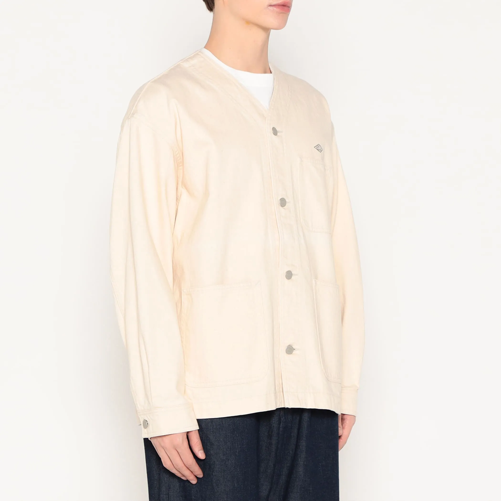 Men's Cotton Drill Collarless Jacket sold by Danton product image thumbnail 3