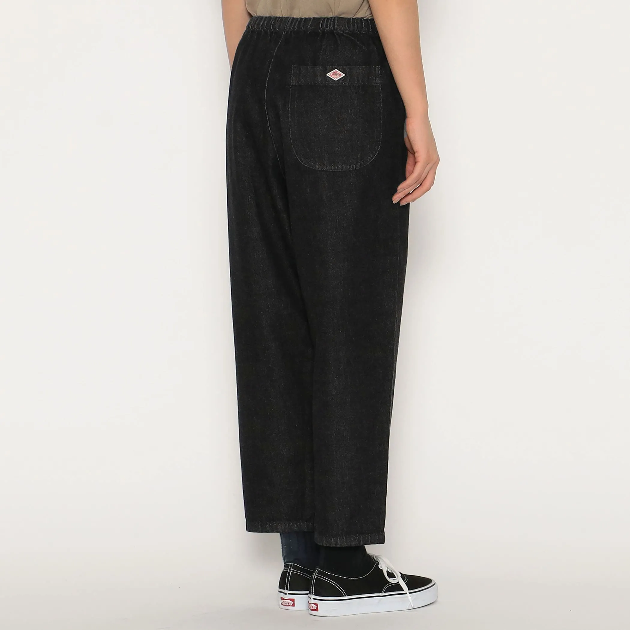 Women's Black Denim Easy Pants sold by Danton product image thumbnail 5