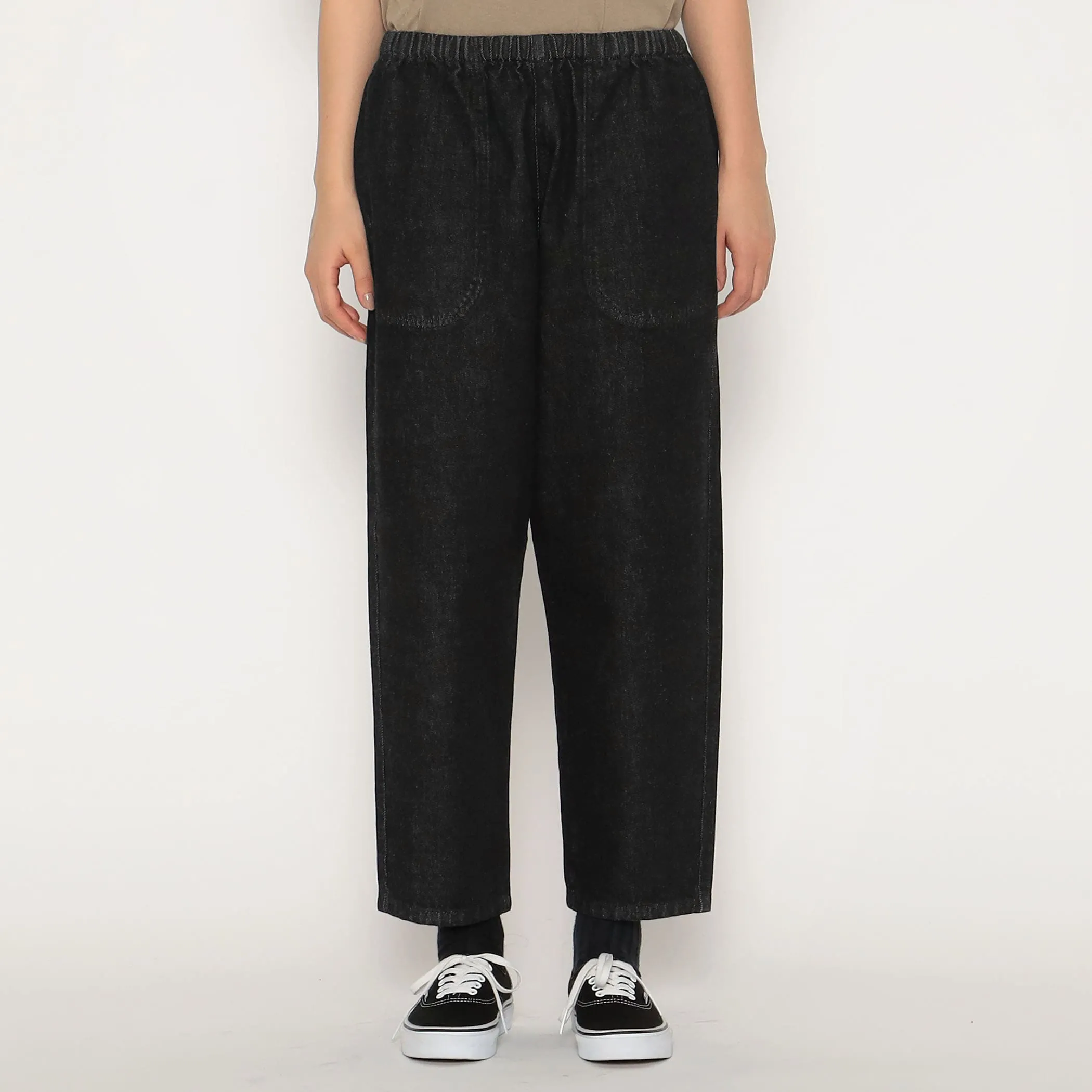 Women's Black Denim Easy Pants sold by Danton product image thumbnail 2