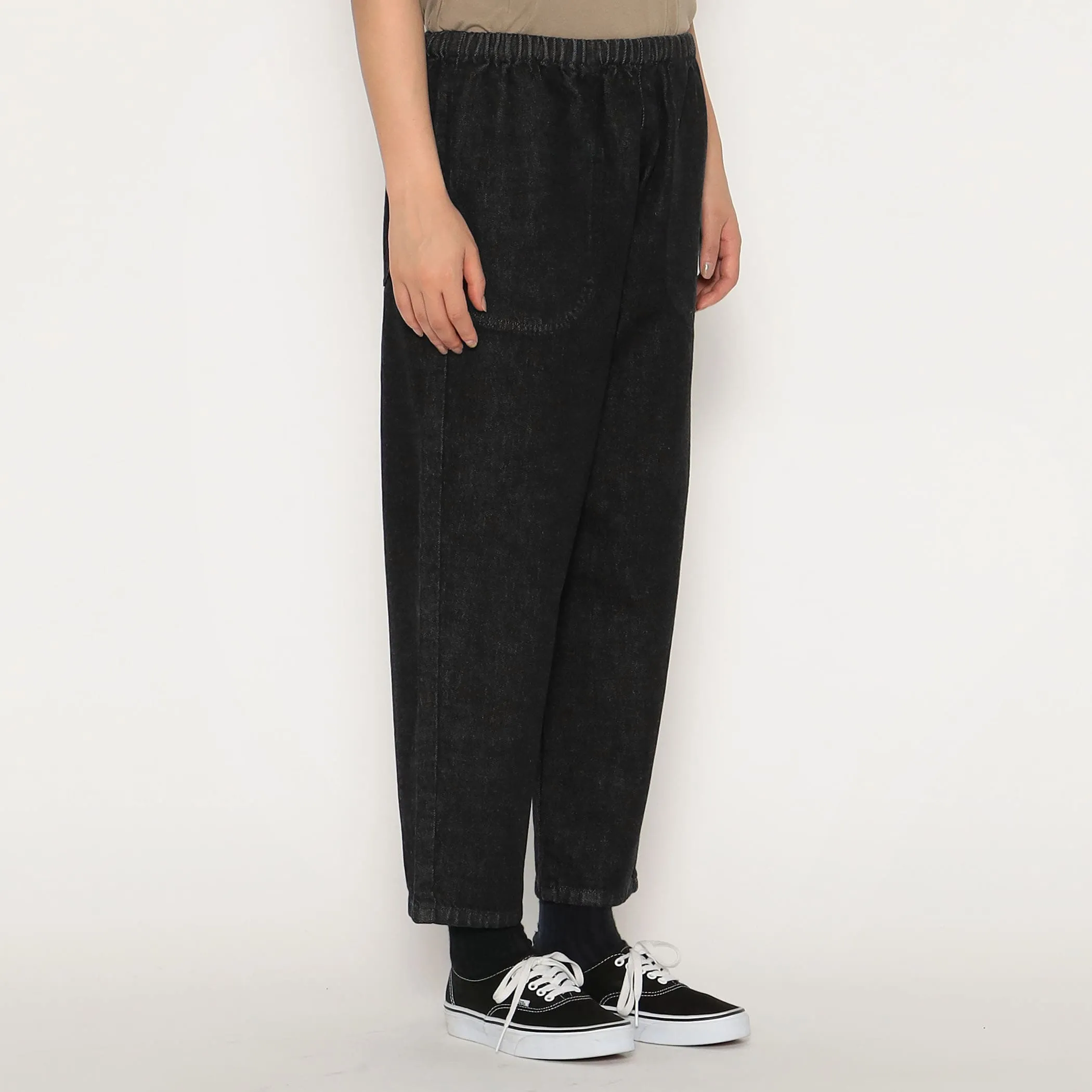 Women's Black Denim Easy Pants sold by Danton product image thumbnail 3