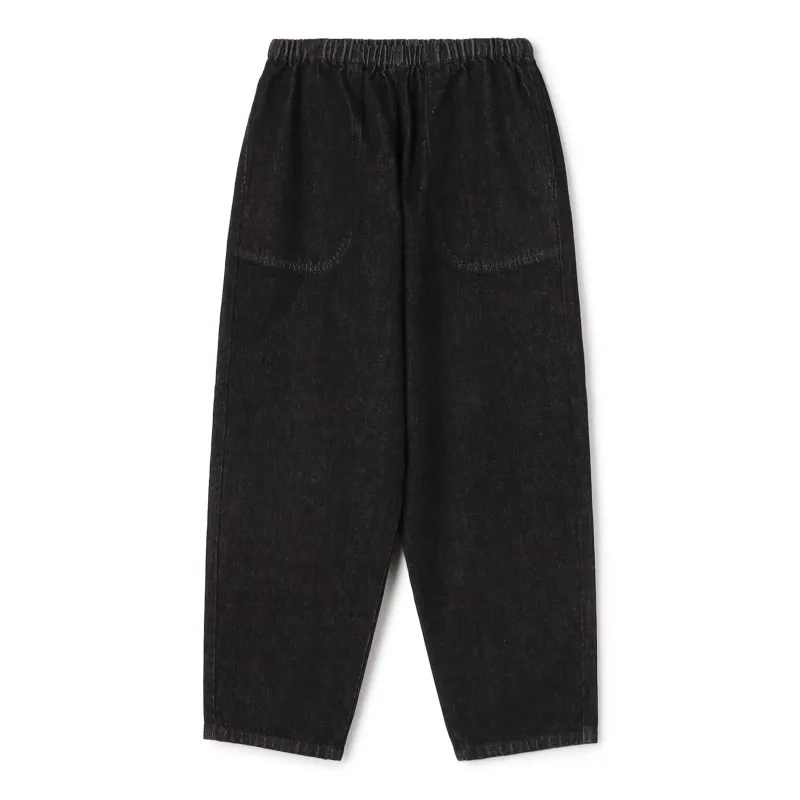 Women's Black Denim Easy Pants made by Danton