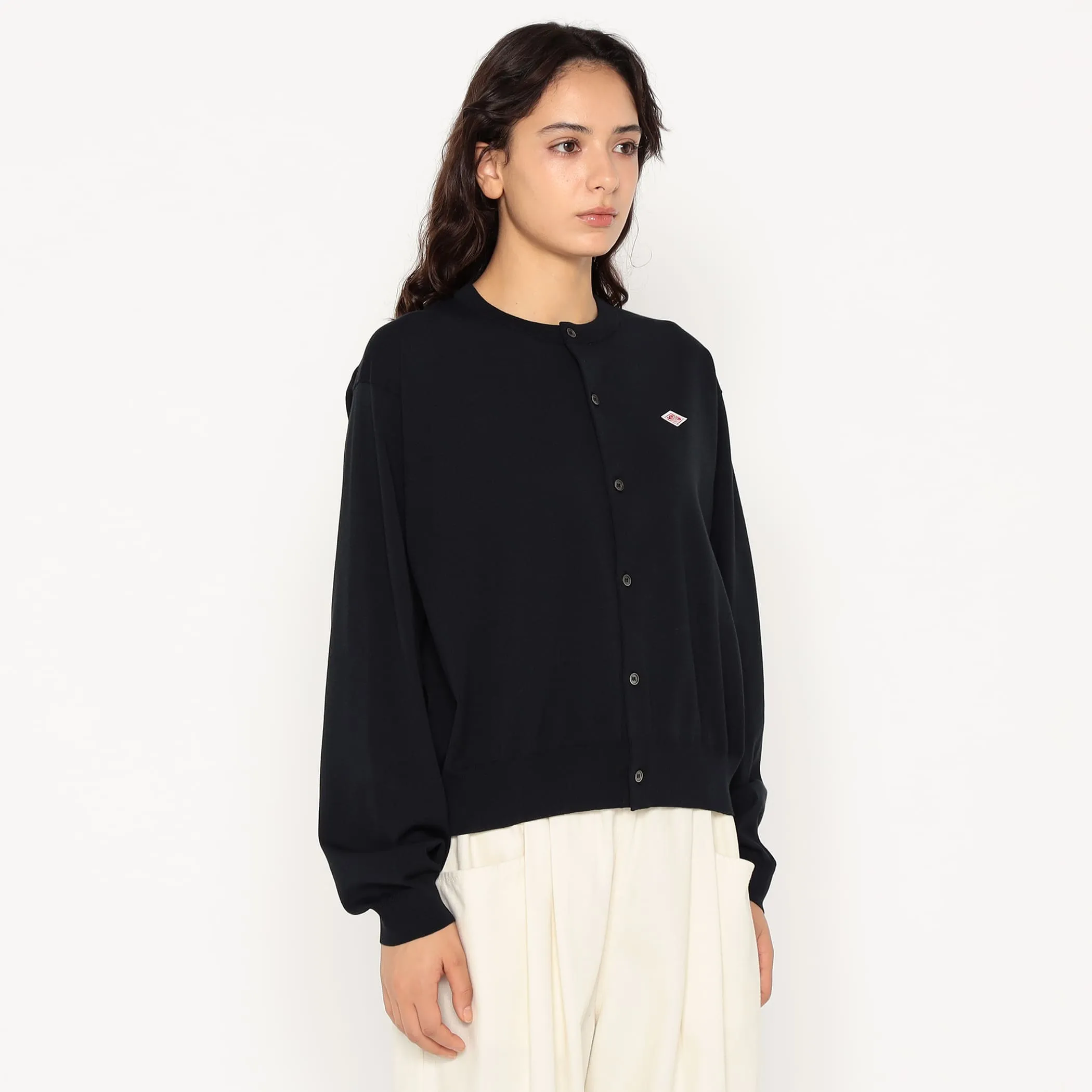 Women's Jersey Knit Crew Neck Cardigan sold by Danton product image thumbnail 5