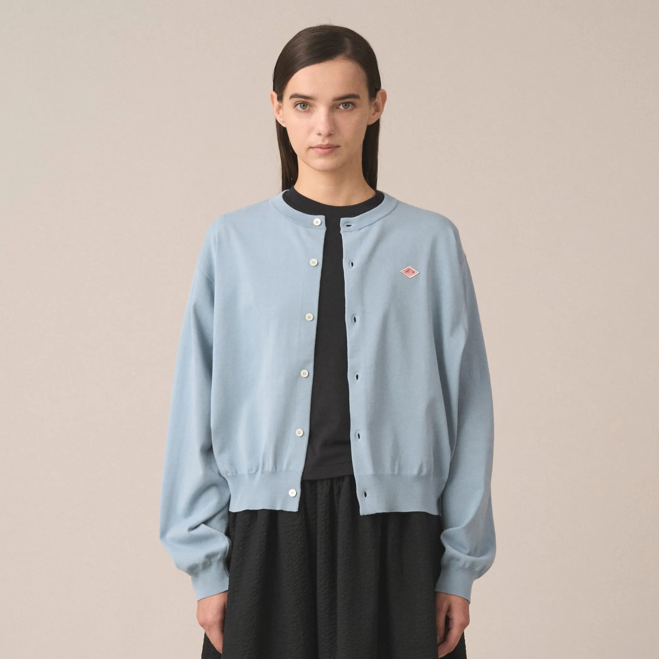 Women's Jersey Knit Crew Neck Cardigan sold by Danton product image thumbnail 2