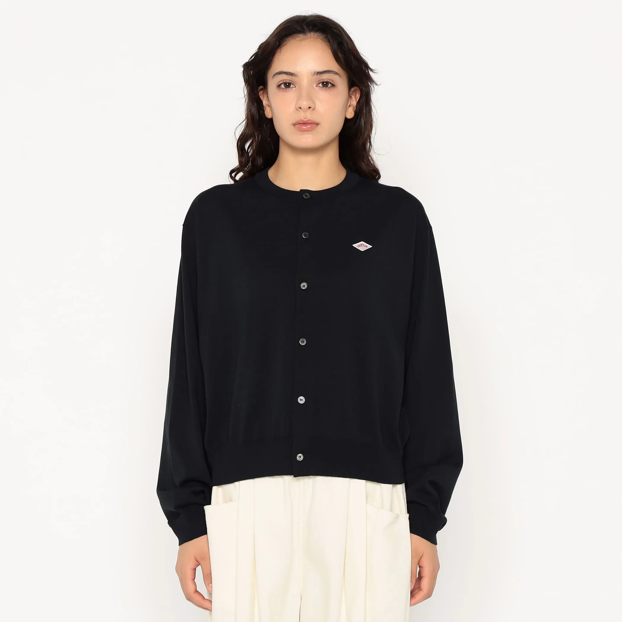 Women's Jersey Knit Crew Neck Cardigan sold by Danton product image thumbnail 4