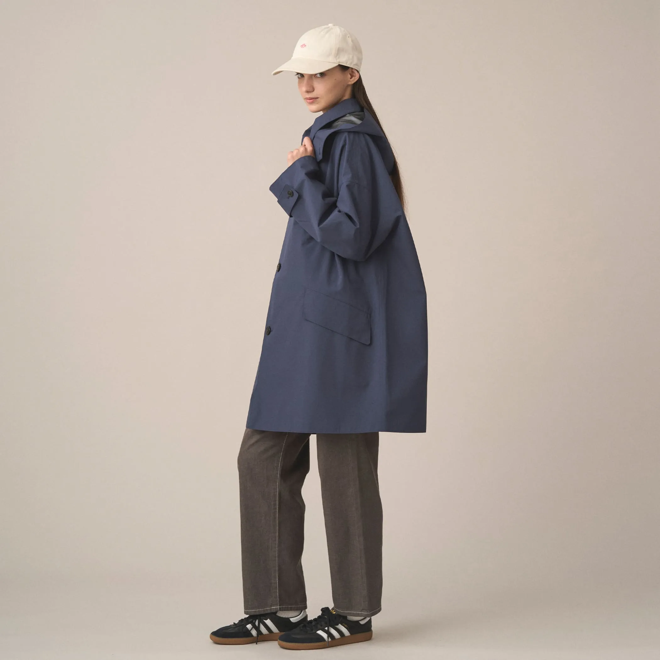 Women's 3-Layer Cloth Hooded Balmacaan Coat sold by Danton product image thumbnail 3