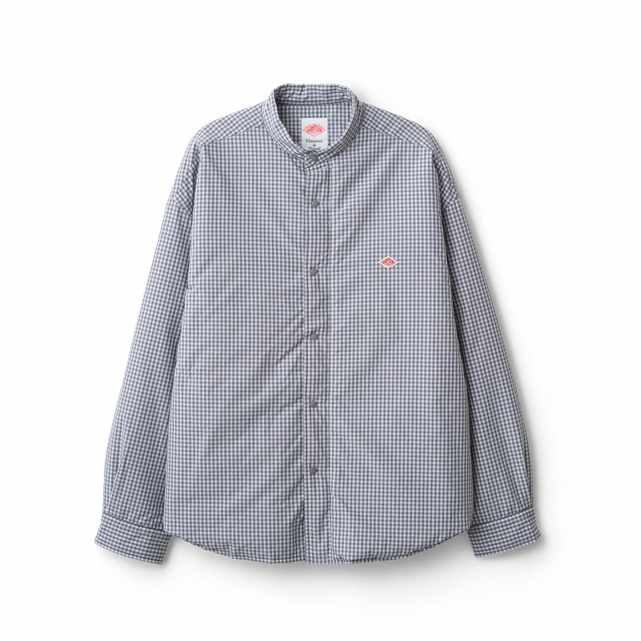 Women's Insulation Stand Collar Shirt Jacket Plaid sold by Danton