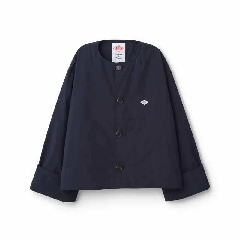 Women's Insulation Collarless Wide Jacket made by Danton