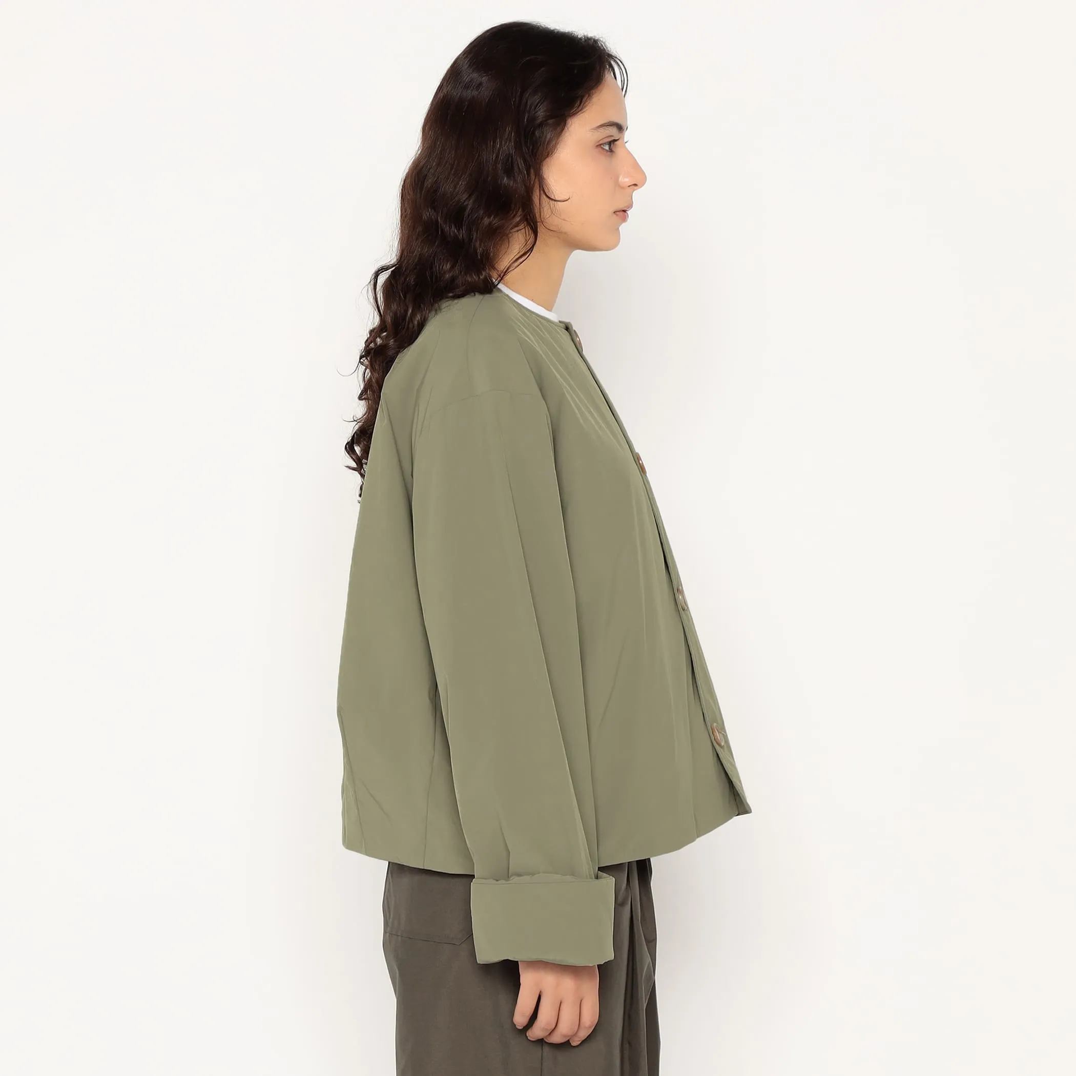 Women's Insulation Collarless Wide Jacket sold by Danton product image thumbnail 4