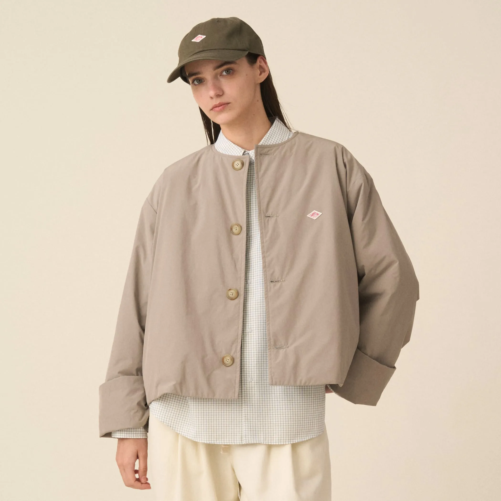 Women's Insulation Collarless Wide Jacket sold by Danton product image thumbnail 2