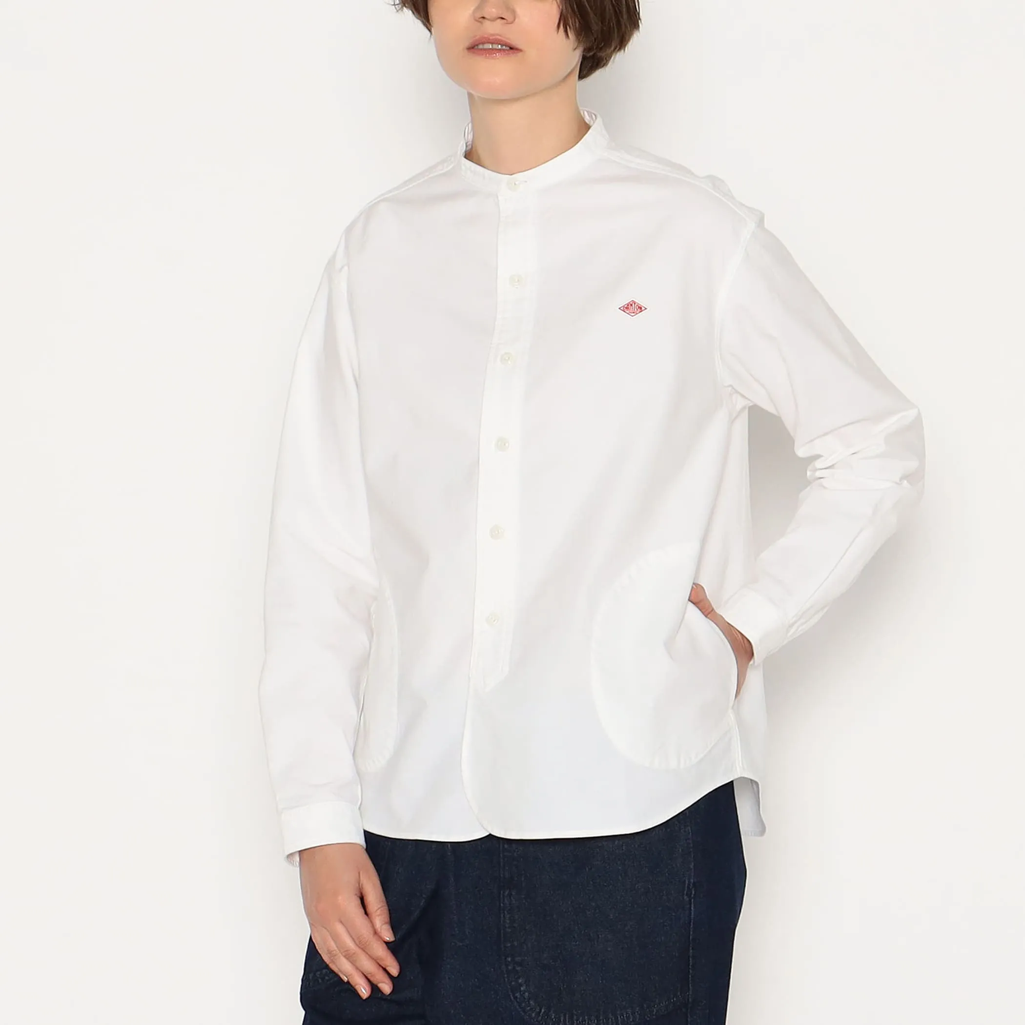 Women's Oxford Band Collar Shirt sold by Danton product image thumbnail 2
