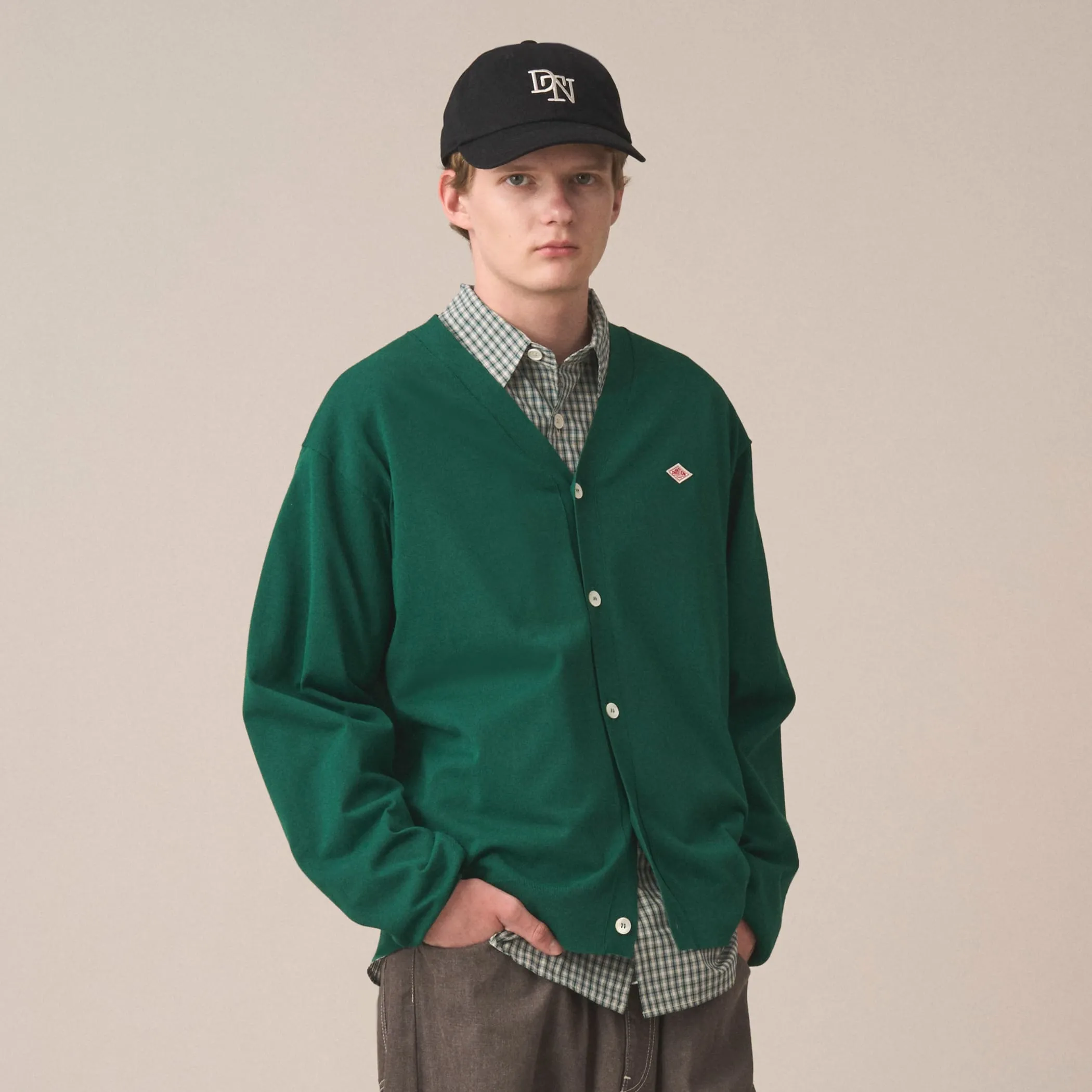 Men's Jersey Knit V-Neck Cardigan sold by Danton product image thumbnail 3