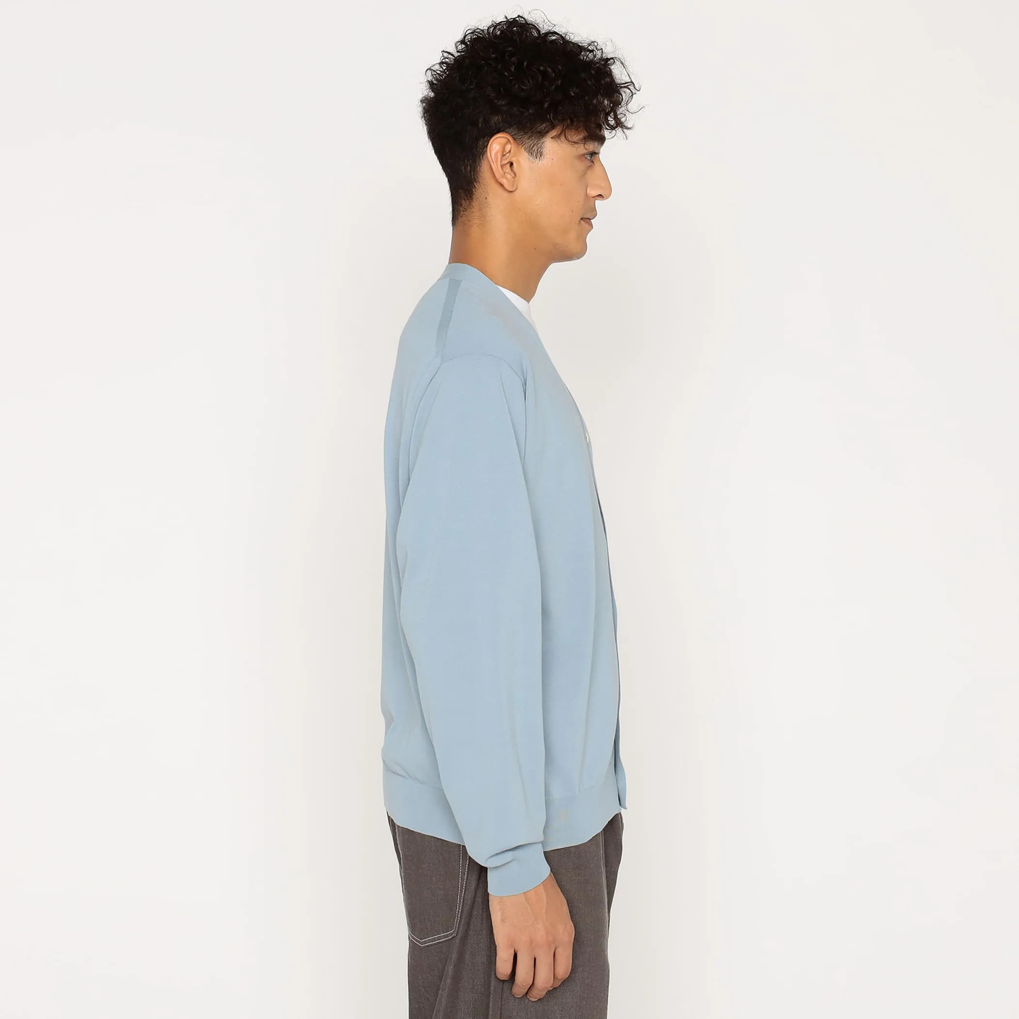 Men's Jersey Knit V-Neck Cardigan sold by Danton product image thumbnail 5