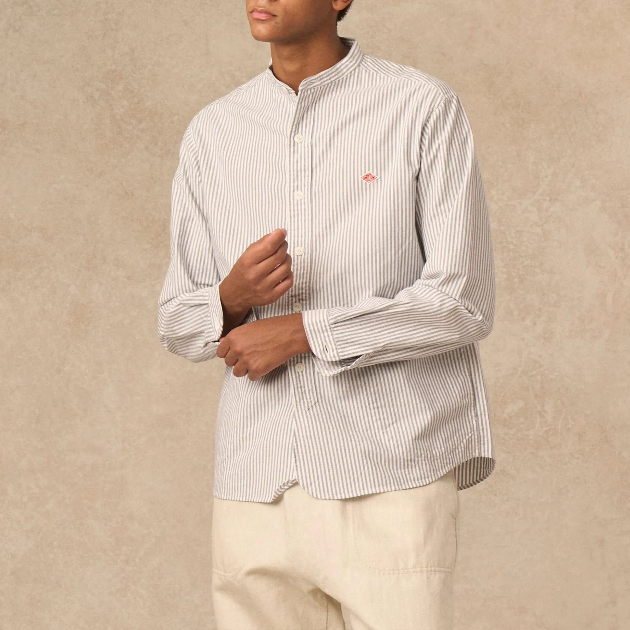 Men's Oxford Band Collar Shirt Pattern sold by Danton product image thumbnail 2