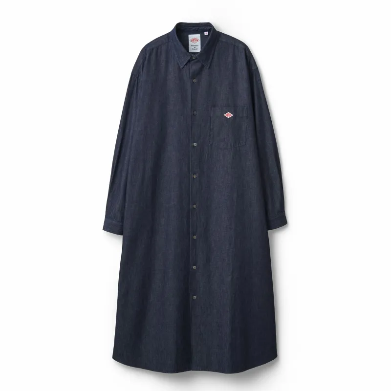 Women's Denim Dungaree Classic Collar Dress made by Danton