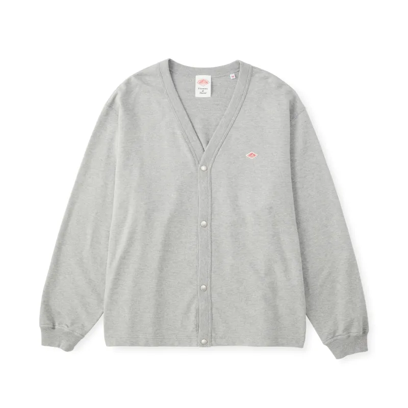 Men's Cotton Terry V-neck Cardigan made by Danton