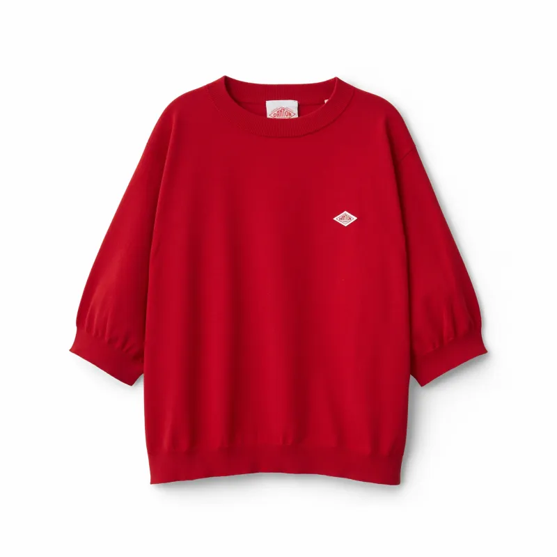Women's Jersey Knit Half Sleeve Crew Neck Pullover made by Danton