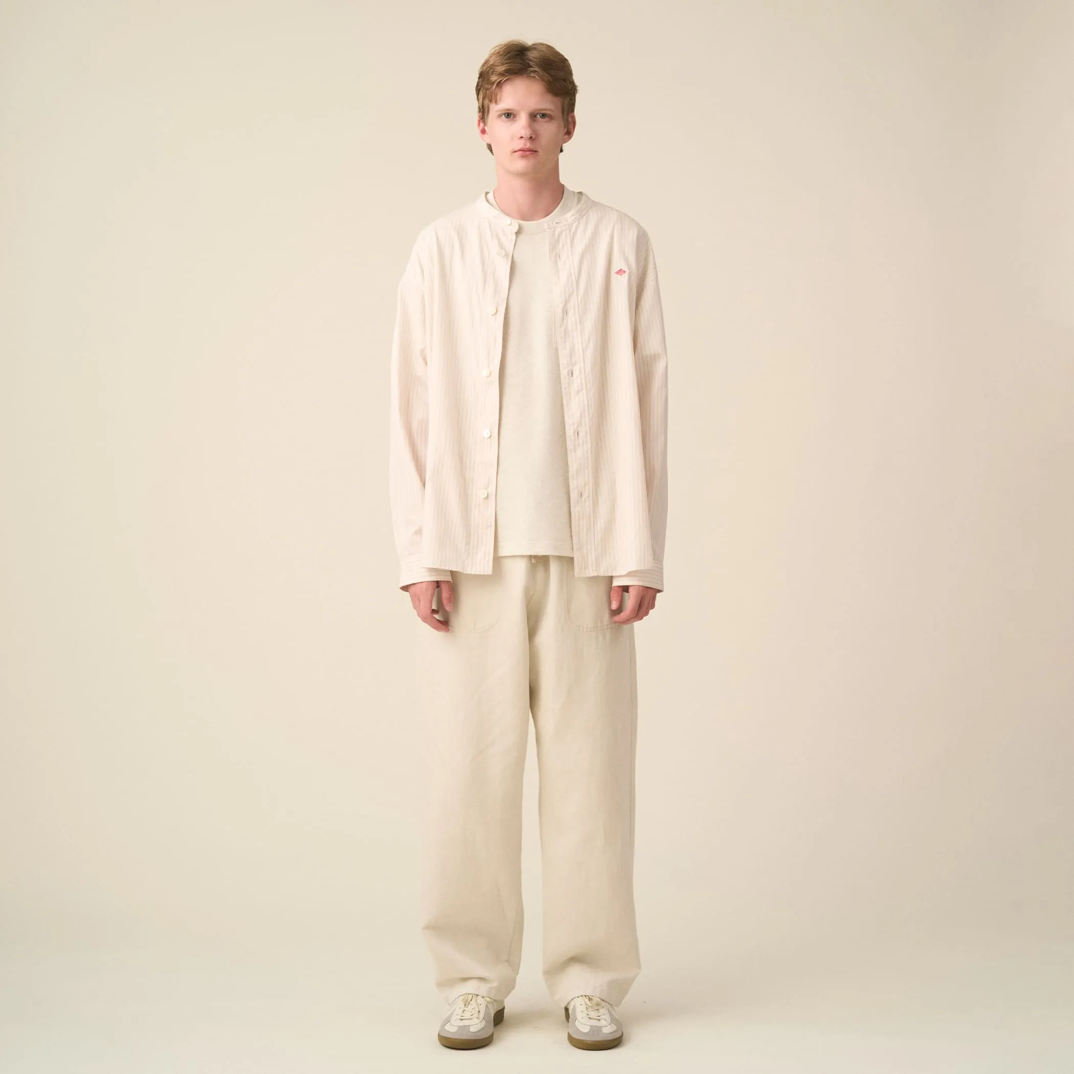 Men's Cotton Poplin Band Collar Shirt sold by Danton product image thumbnail 3