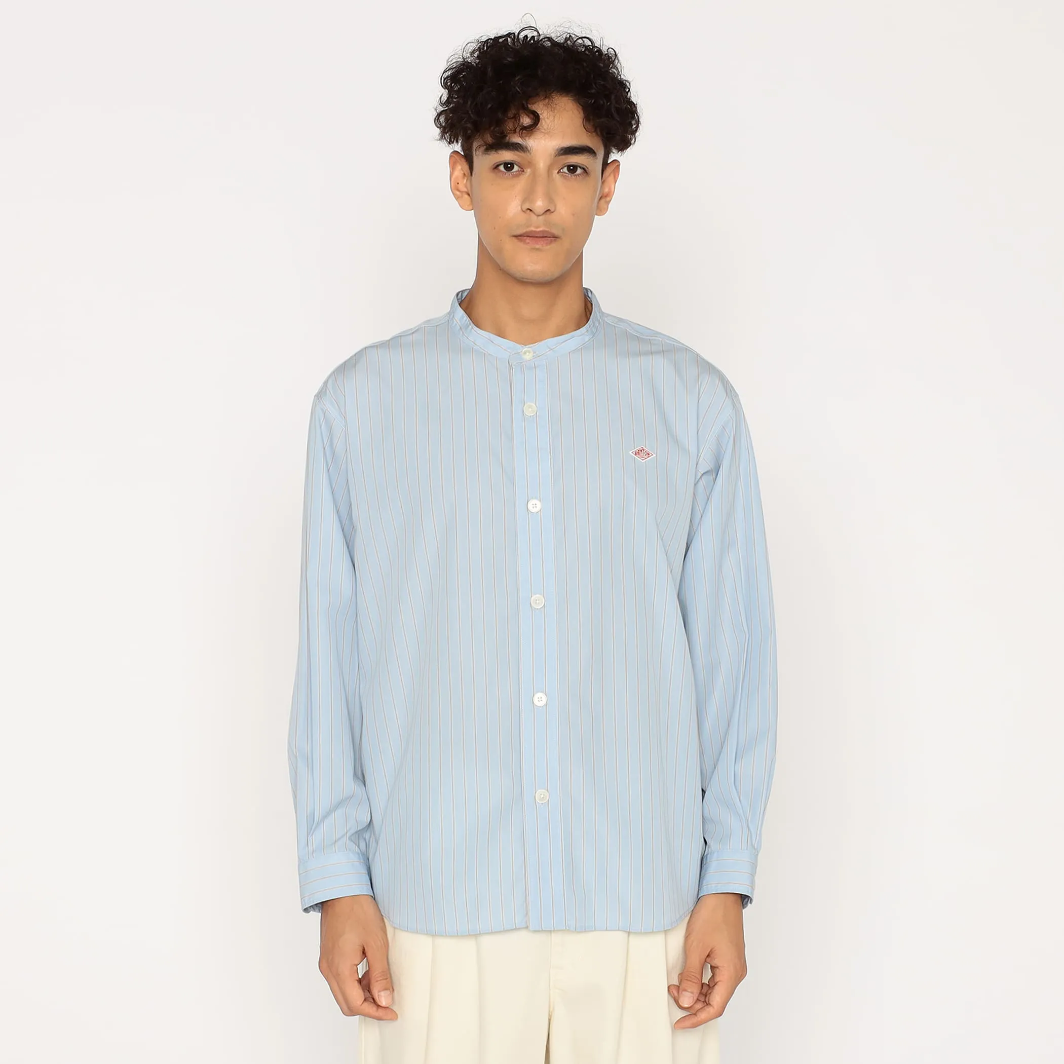 Men's Cotton Poplin Band Collar Shirt sold by Danton product image thumbnail 4