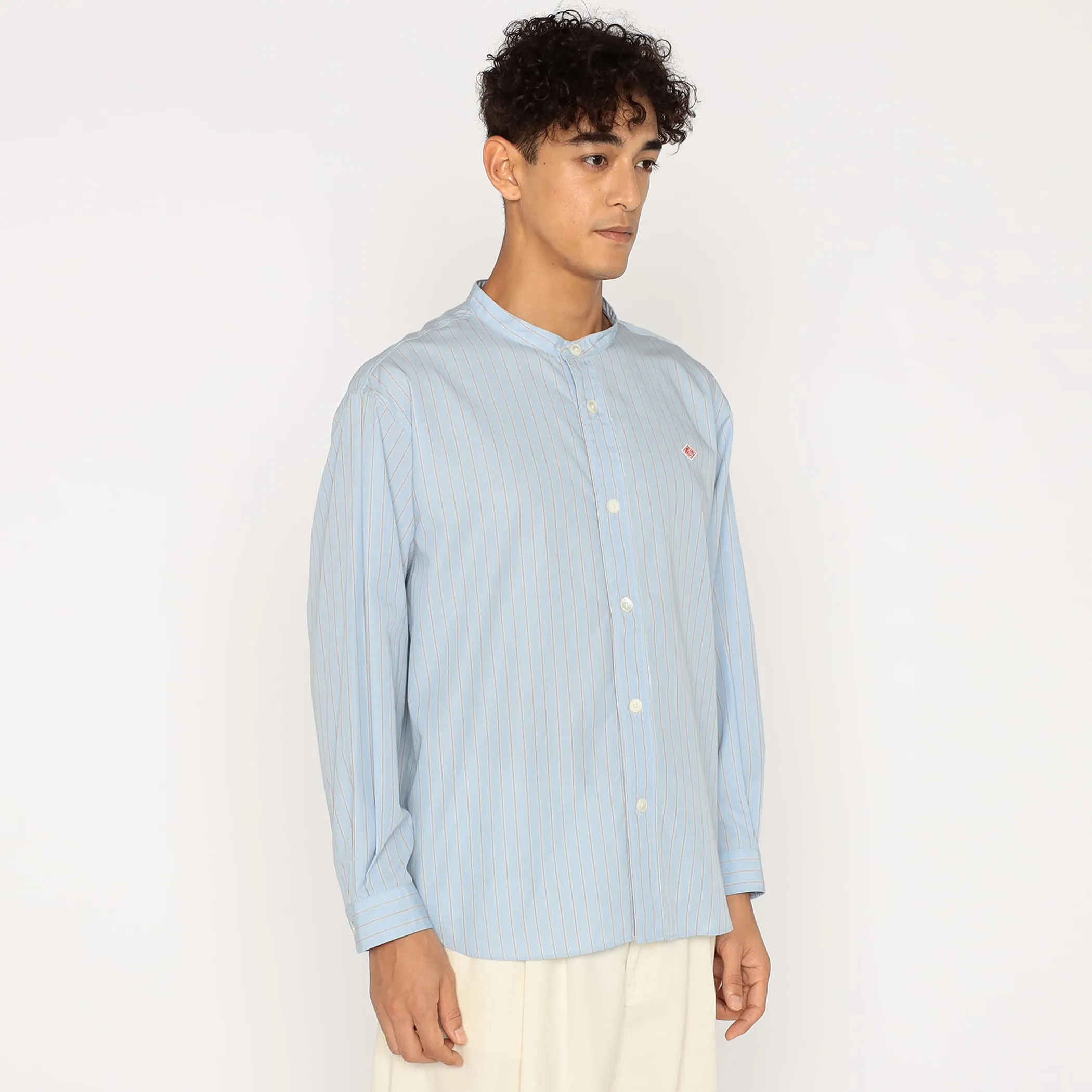 Men's Cotton Poplin Band Collar Shirt sold by Danton product image thumbnail 5