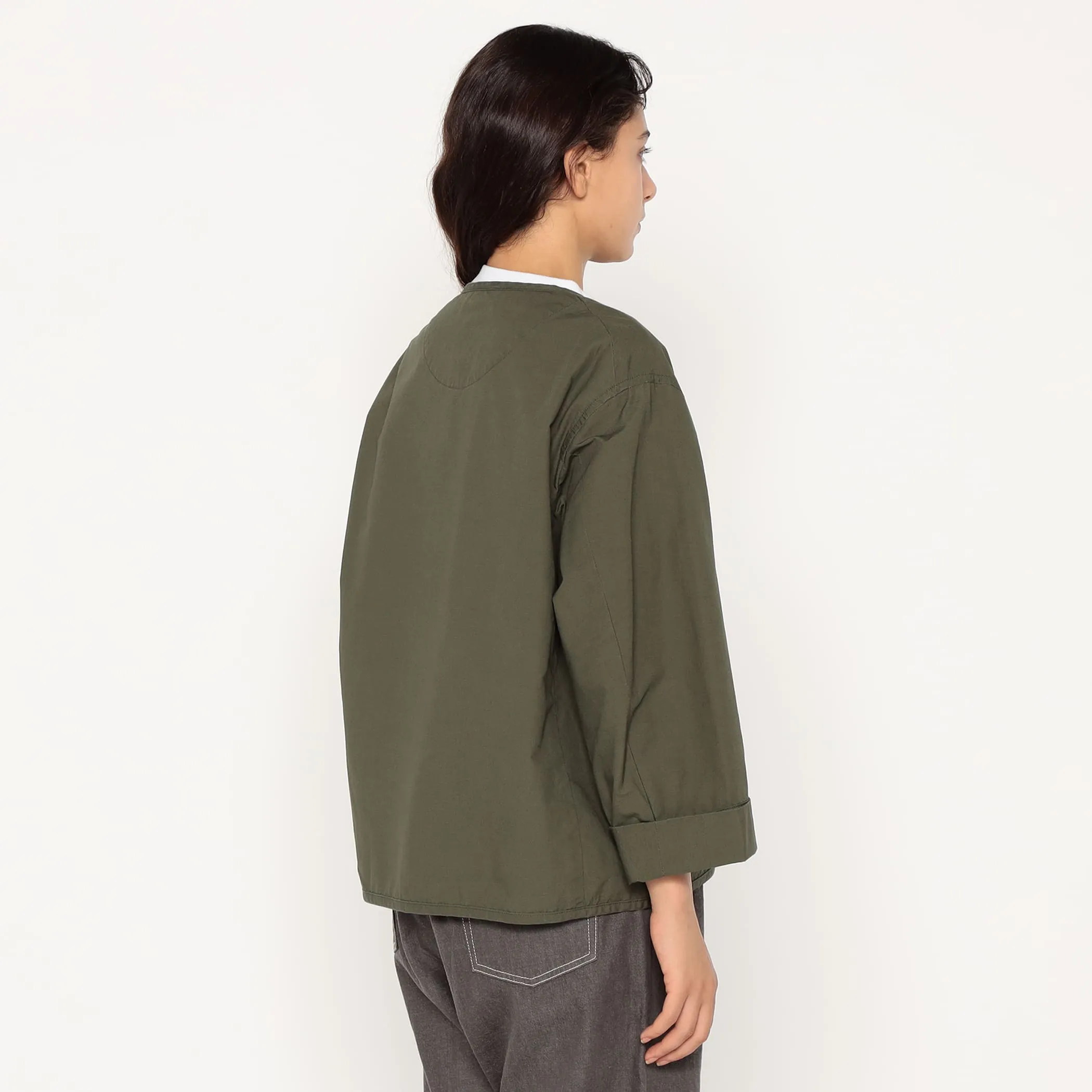 Women's Downproof Collarless Short Jacket sold by Danton product image thumbnail 5