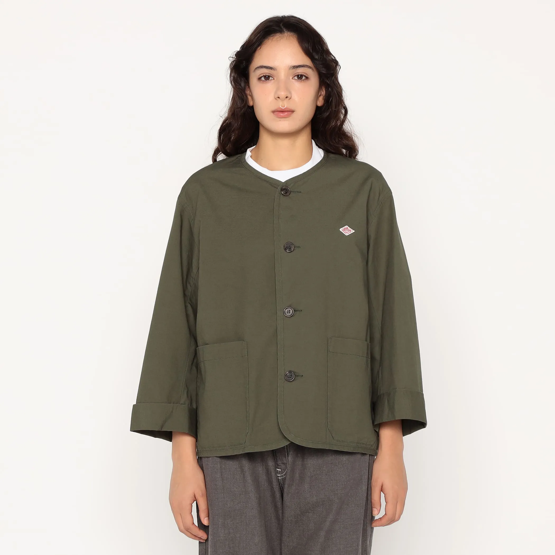 Women's Downproof Collarless Short Jacket sold by Danton product image thumbnail 2