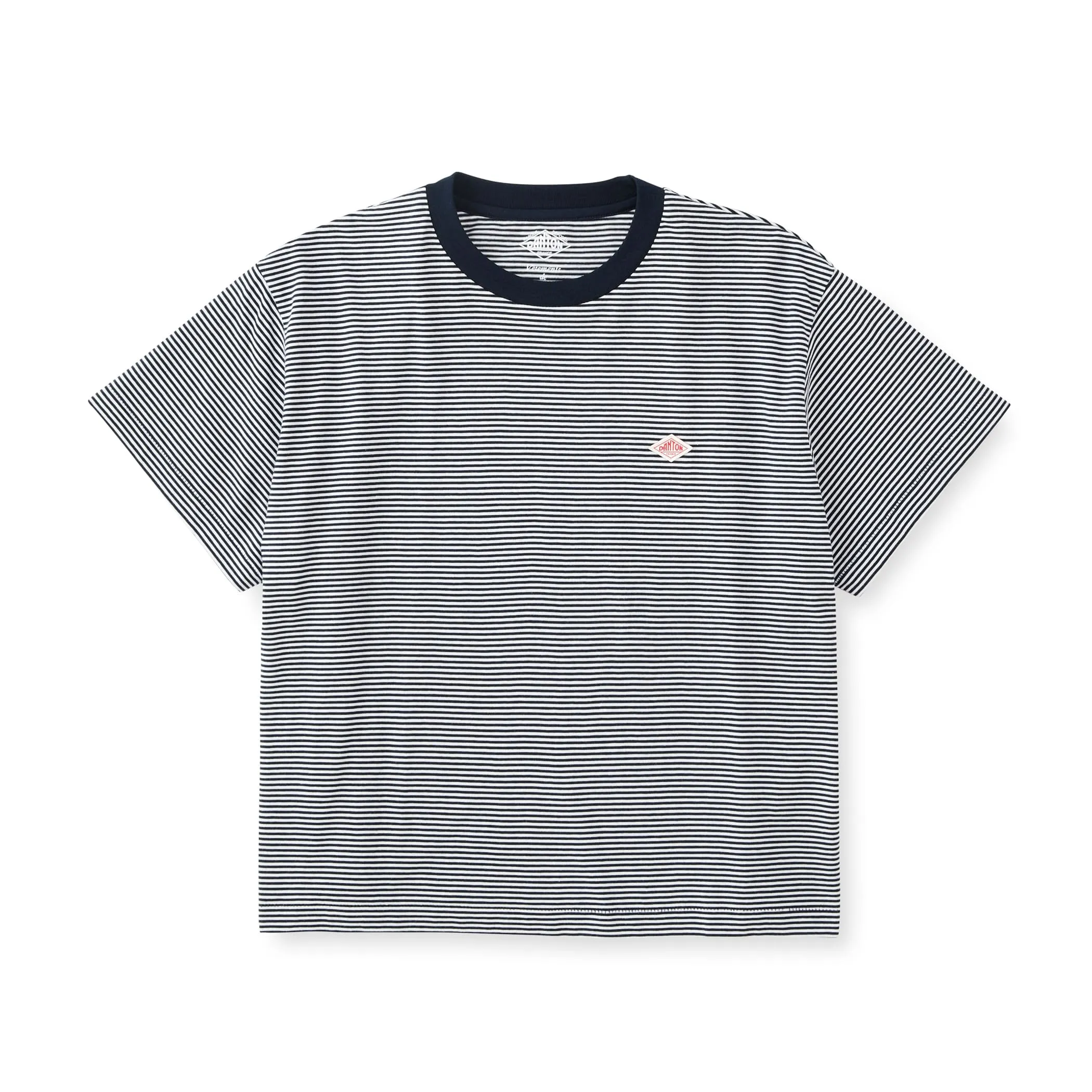 Women's Short Sleeve Cropped T-shirt Stripe sold by Danton