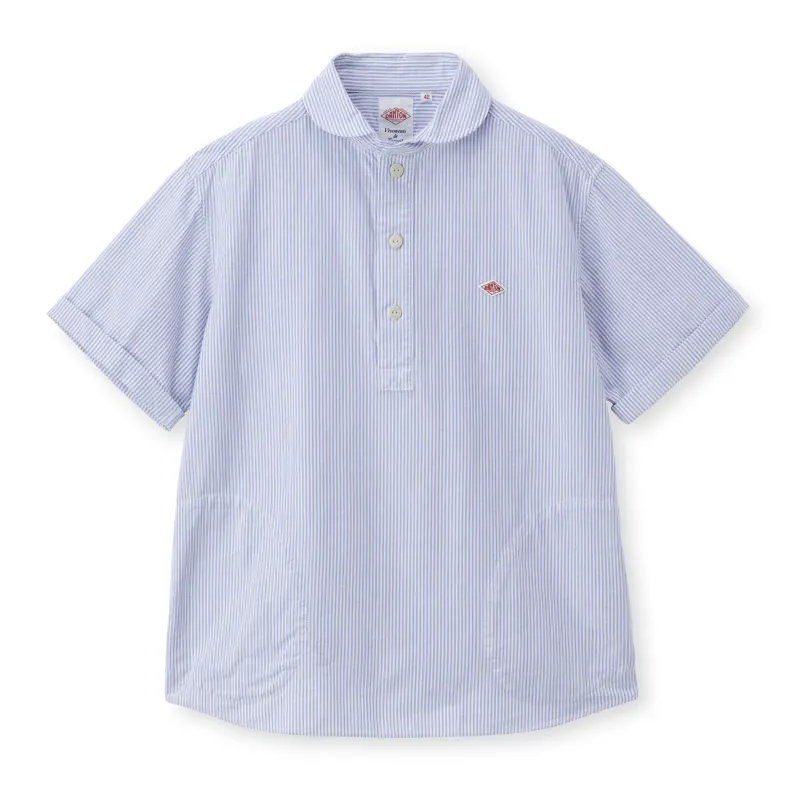 Men's Oxford Round Collar Short Sleeve Pullover Shirt Pattern made by Danton