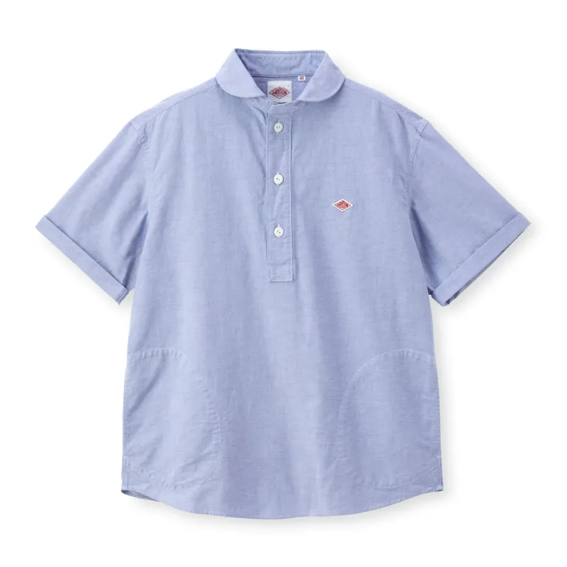 Men's Oxford Round Collar Short Sleeve Pullover Shirt made by Danton