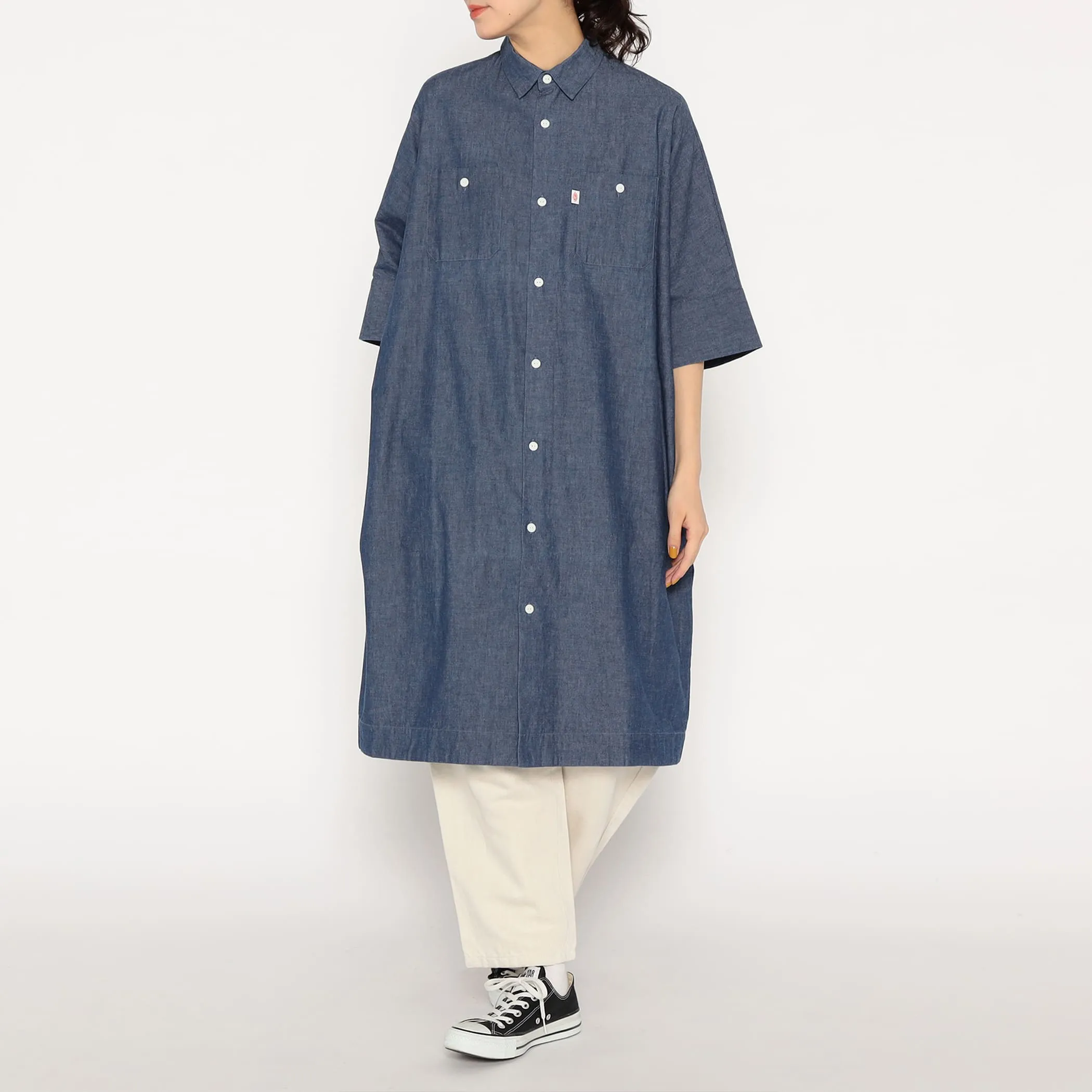 Women's Cotton Chambray Work Shirt Dress sold by Danton product image thumbnail 2