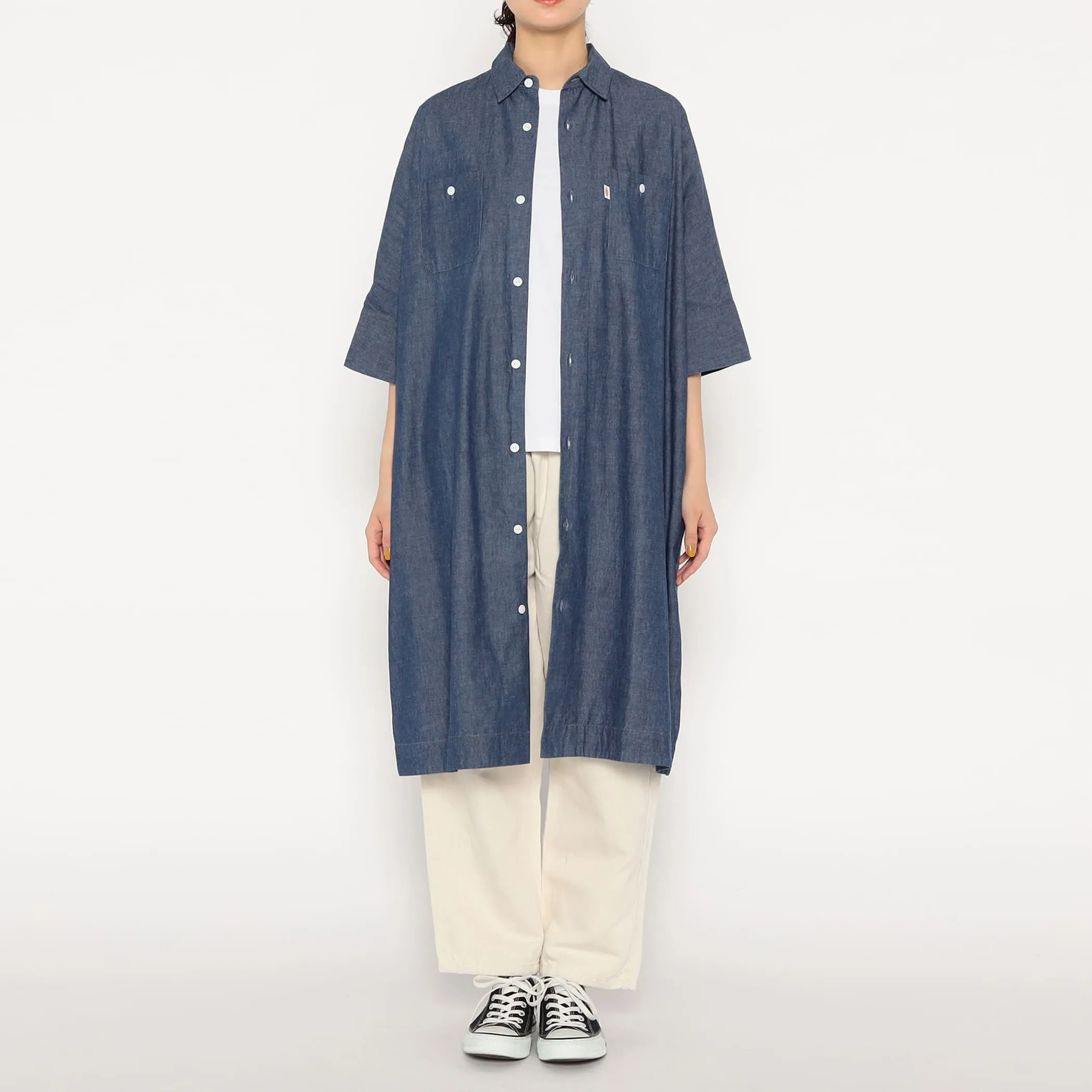 Women's Cotton Chambray Work Shirt Dress sold by Danton product image thumbnail 3