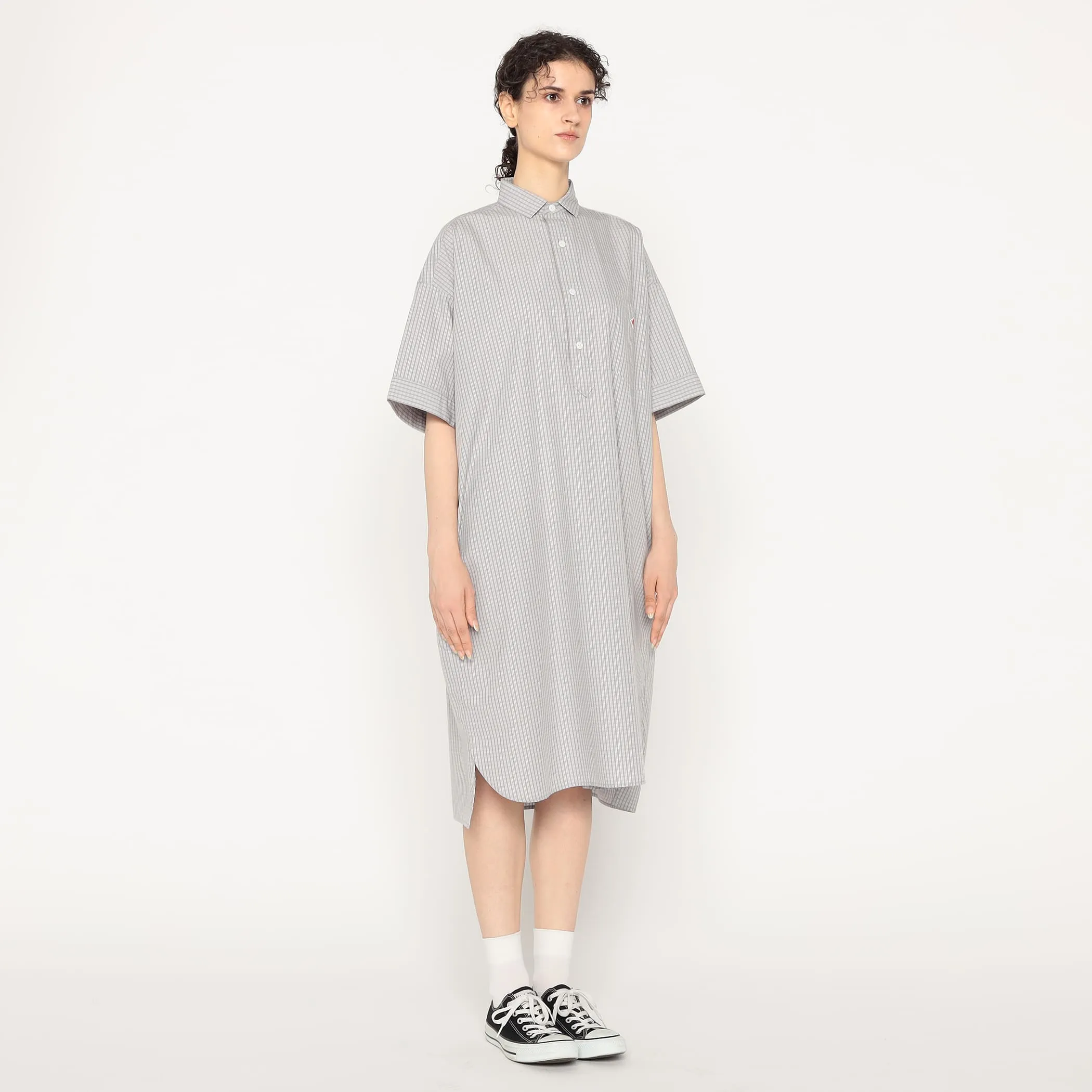 Women's Cotton Poplin Pullover Shirt Dress Plaid sold by Danton product image thumbnail 5