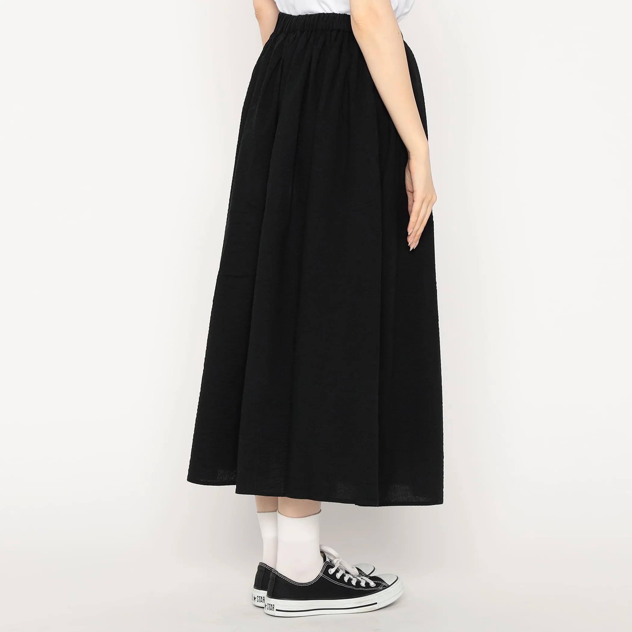 Women's Seersucker Gather Skirt sold by Danton product image thumbnail 5
