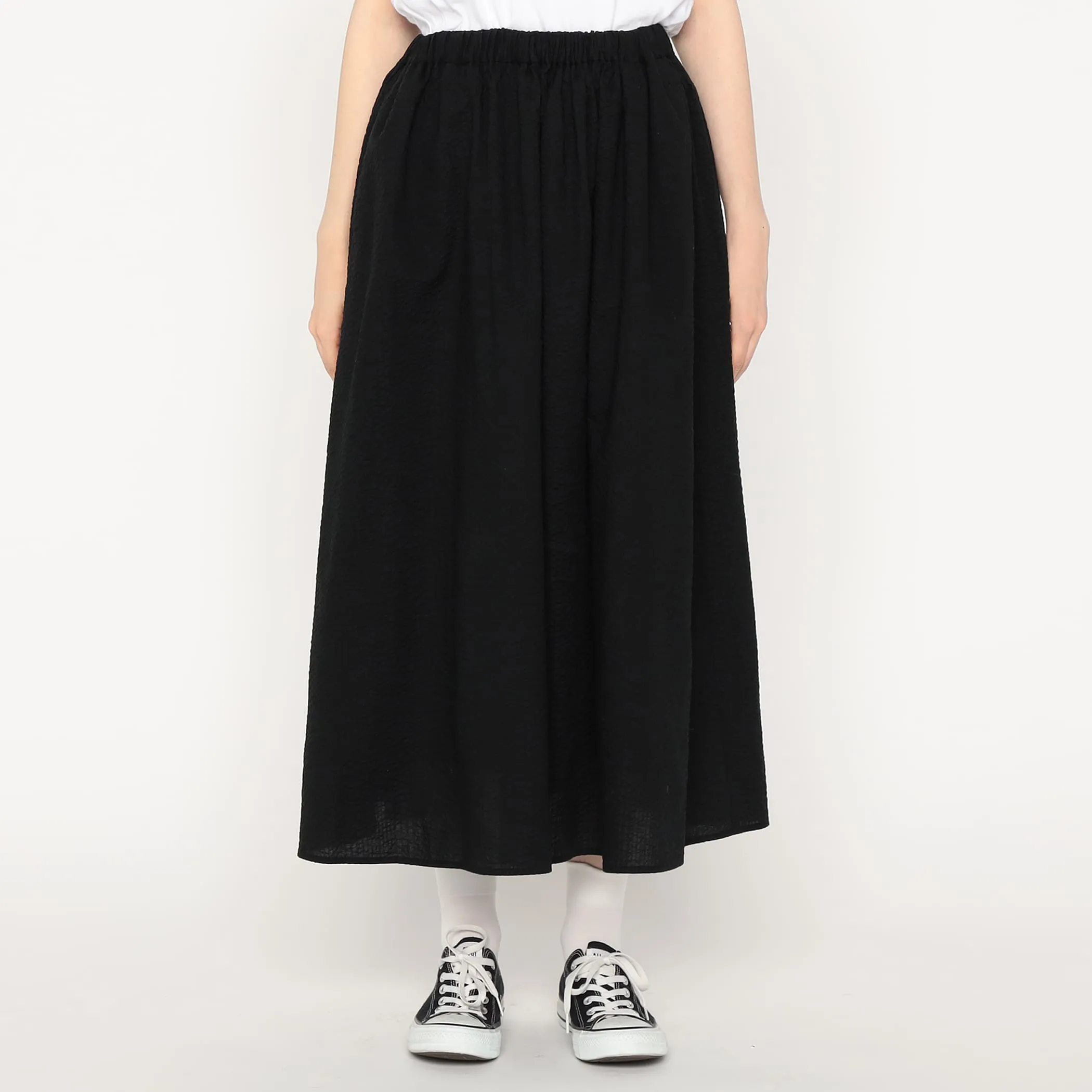 Women's Seersucker Gather Skirt sold by Danton product image thumbnail 2