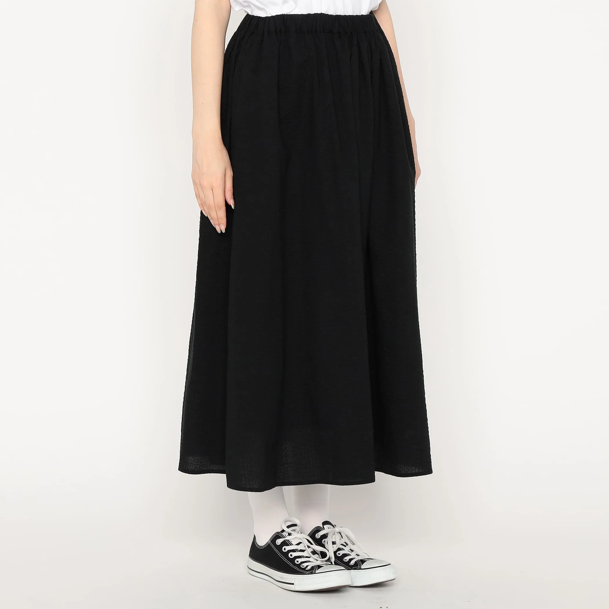 Women's Seersucker Gather Skirt sold by Danton product image thumbnail 3