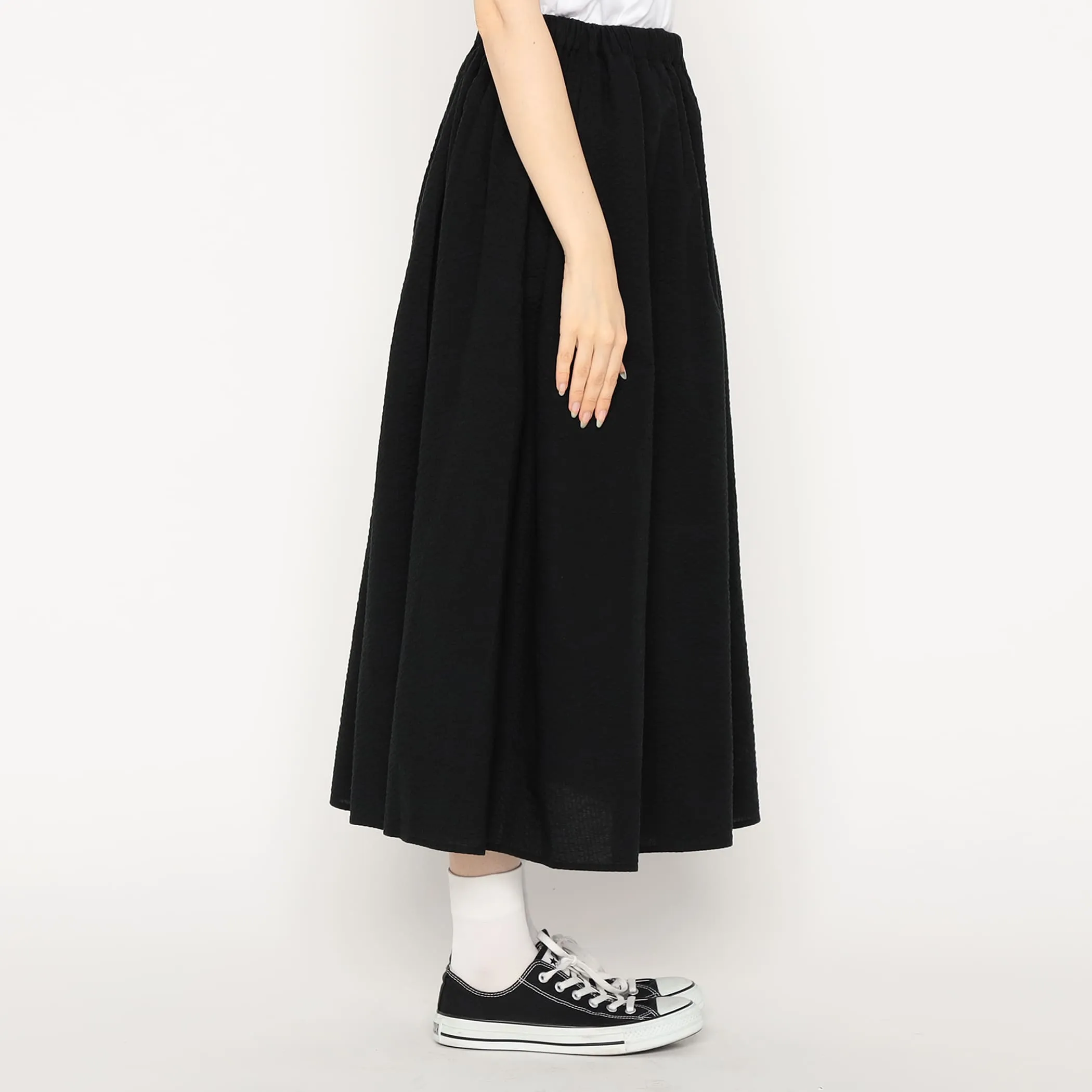 Women's Seersucker Gather Skirt sold by Danton product image thumbnail 4