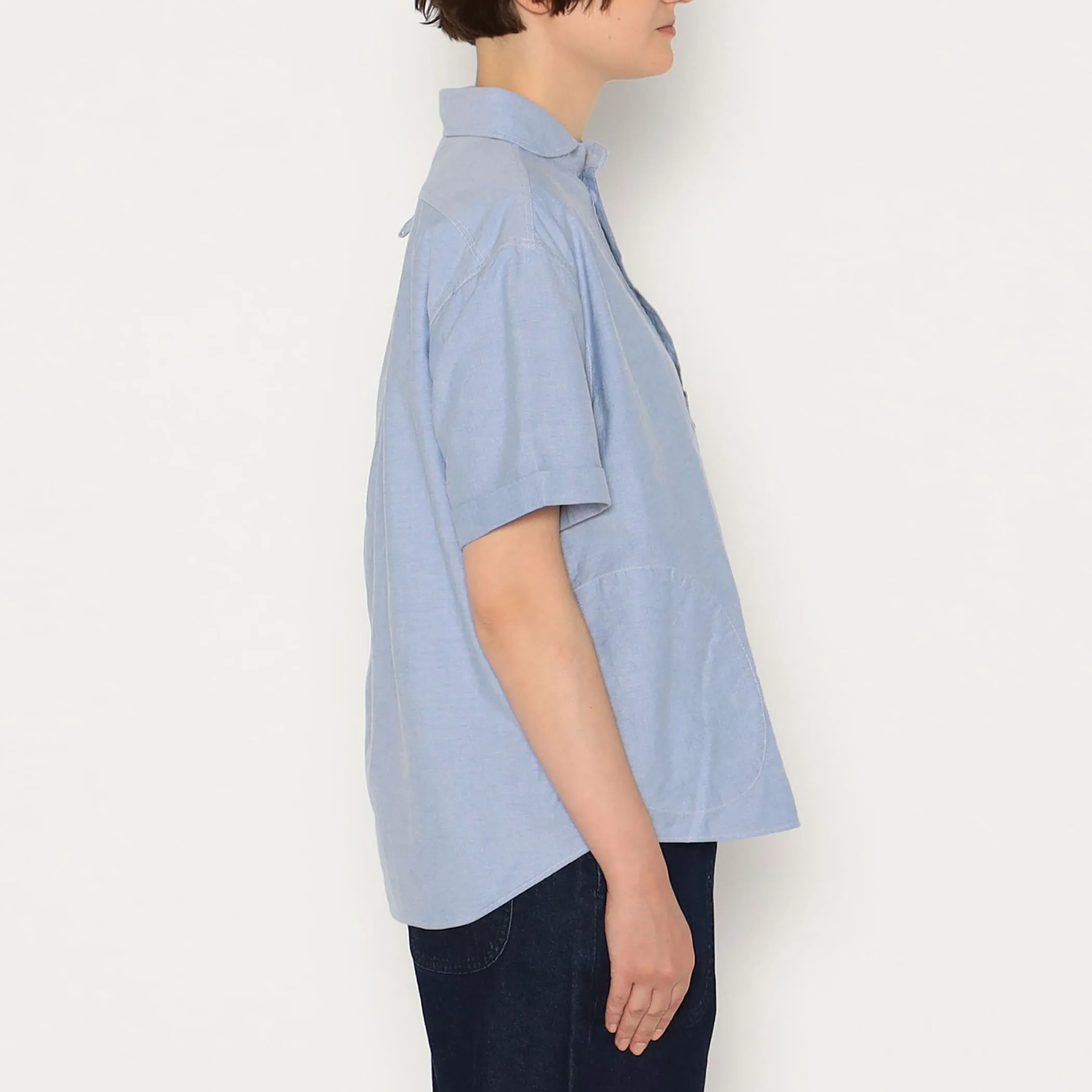 Women's Oxford Round Collar Short Sleeve Pullover Shirt sold by Danton product image thumbnail 4