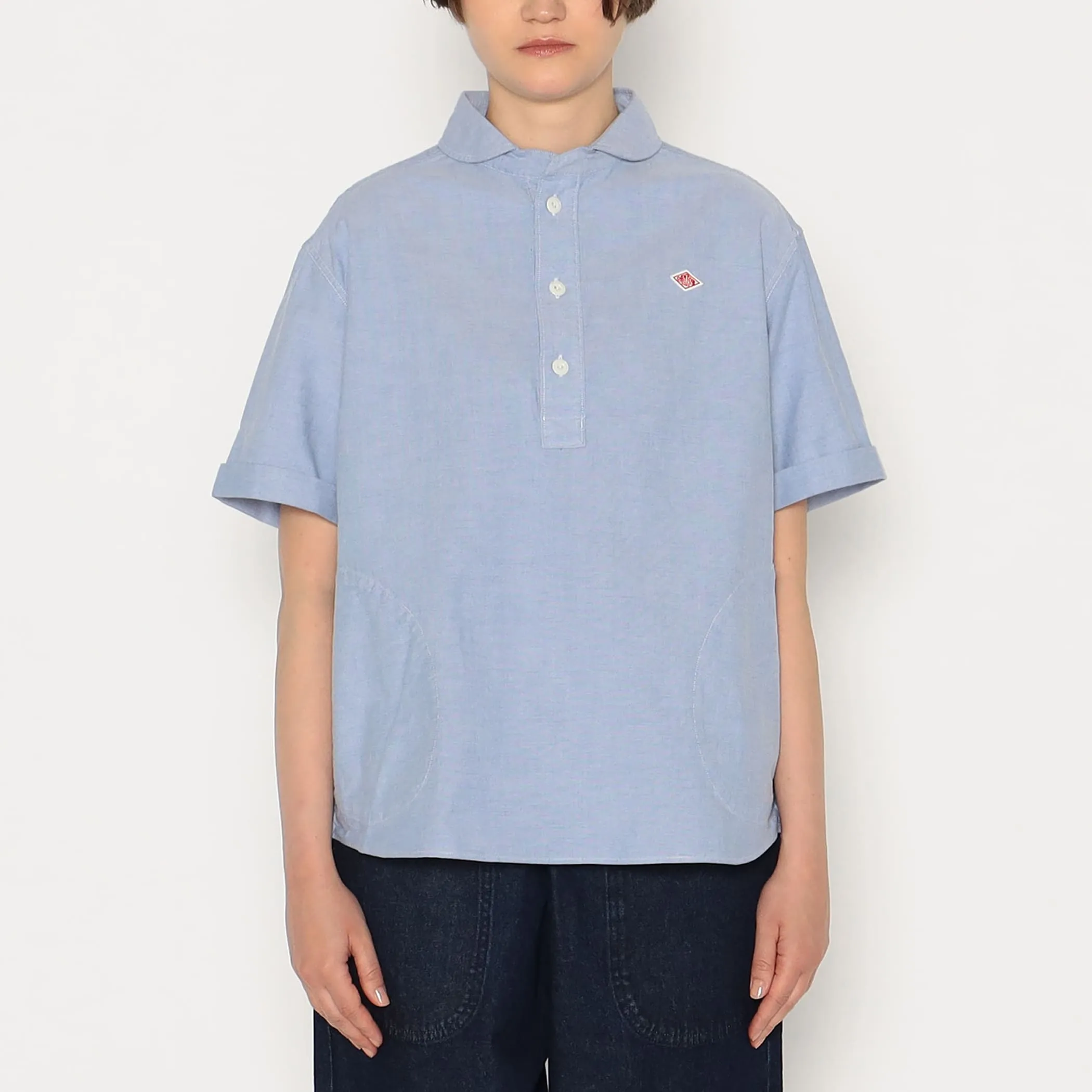 Women's Oxford Round Collar Short Sleeve Pullover Shirt sold by Danton product image thumbnail 2