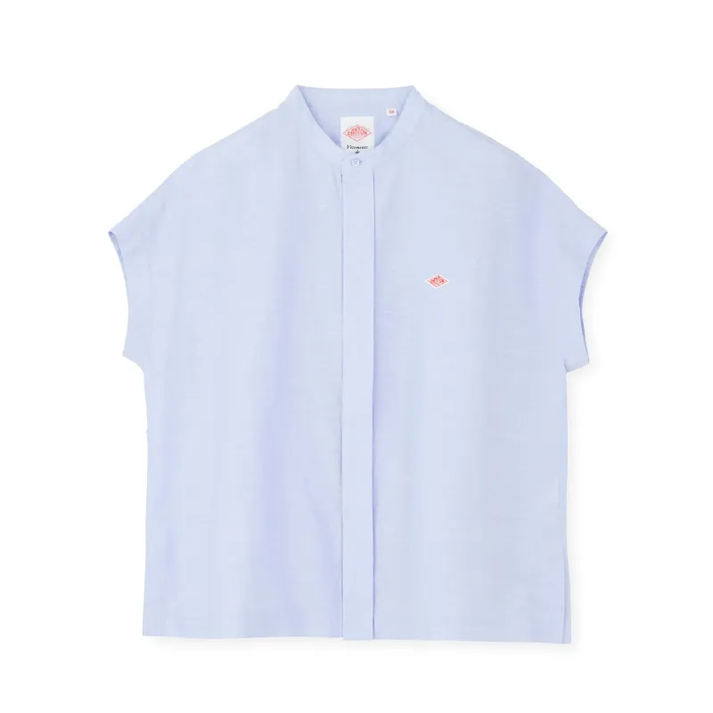 Women's Cotton Linen Slub Sleeveless Shirt made by Danton