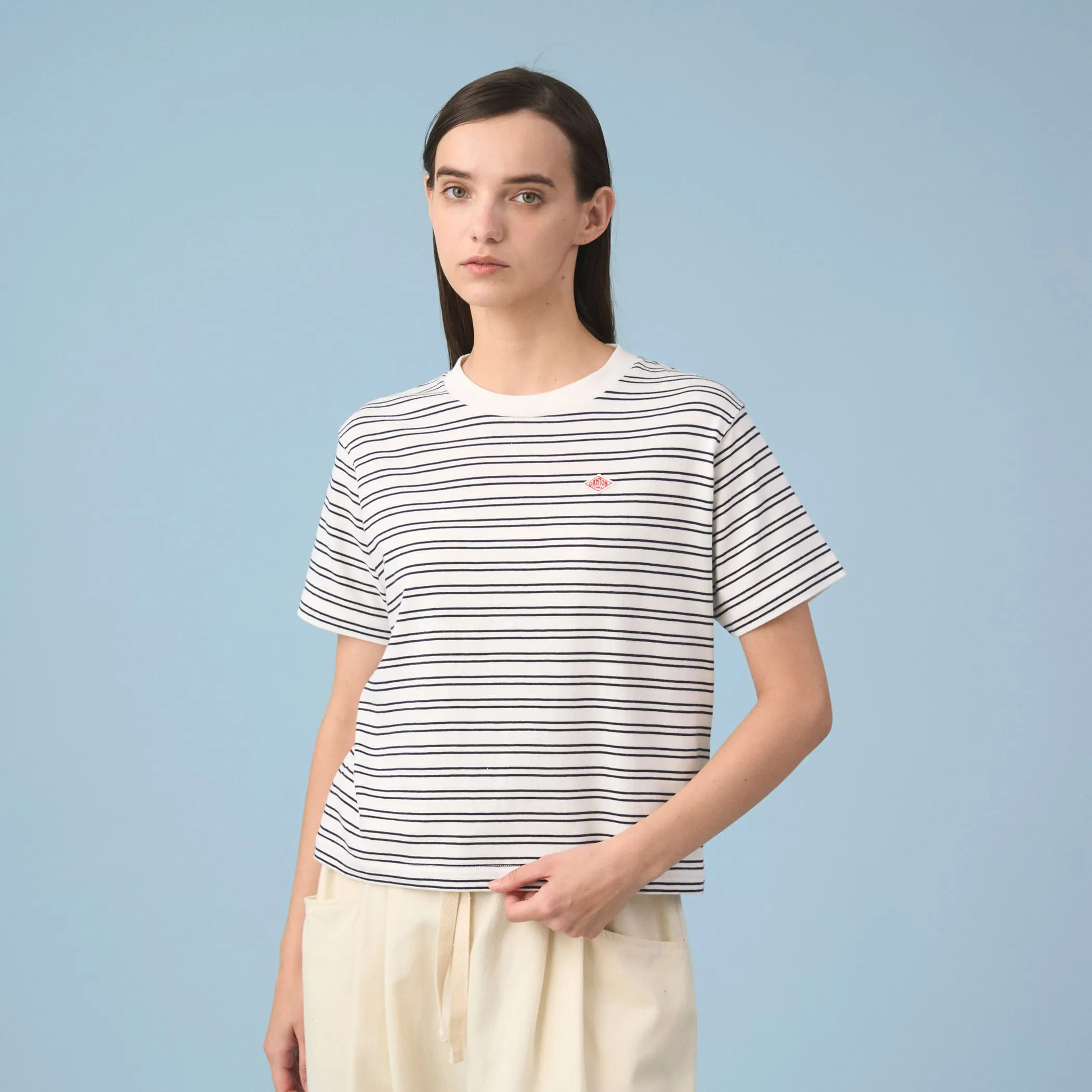 Women's Cotton Jersey Short T-shirt Stripe sold by Danton product image thumbnail 3