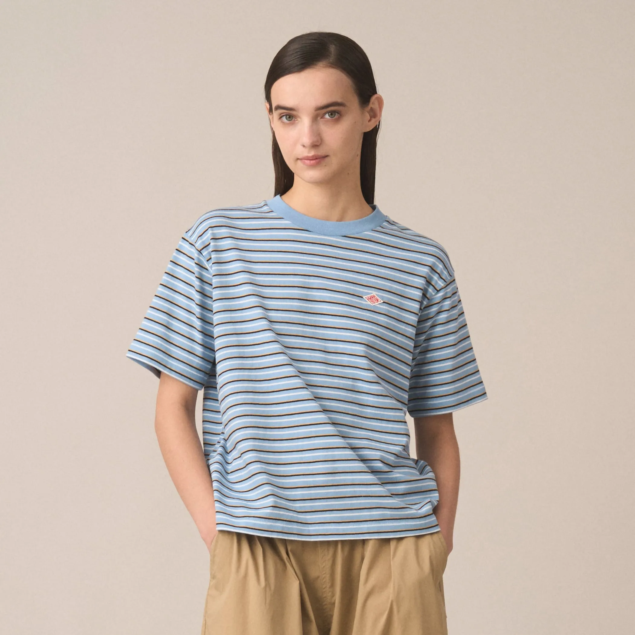 Women's Cotton Jersey Short T-shirt Stripe sold by Danton product image thumbnail 2