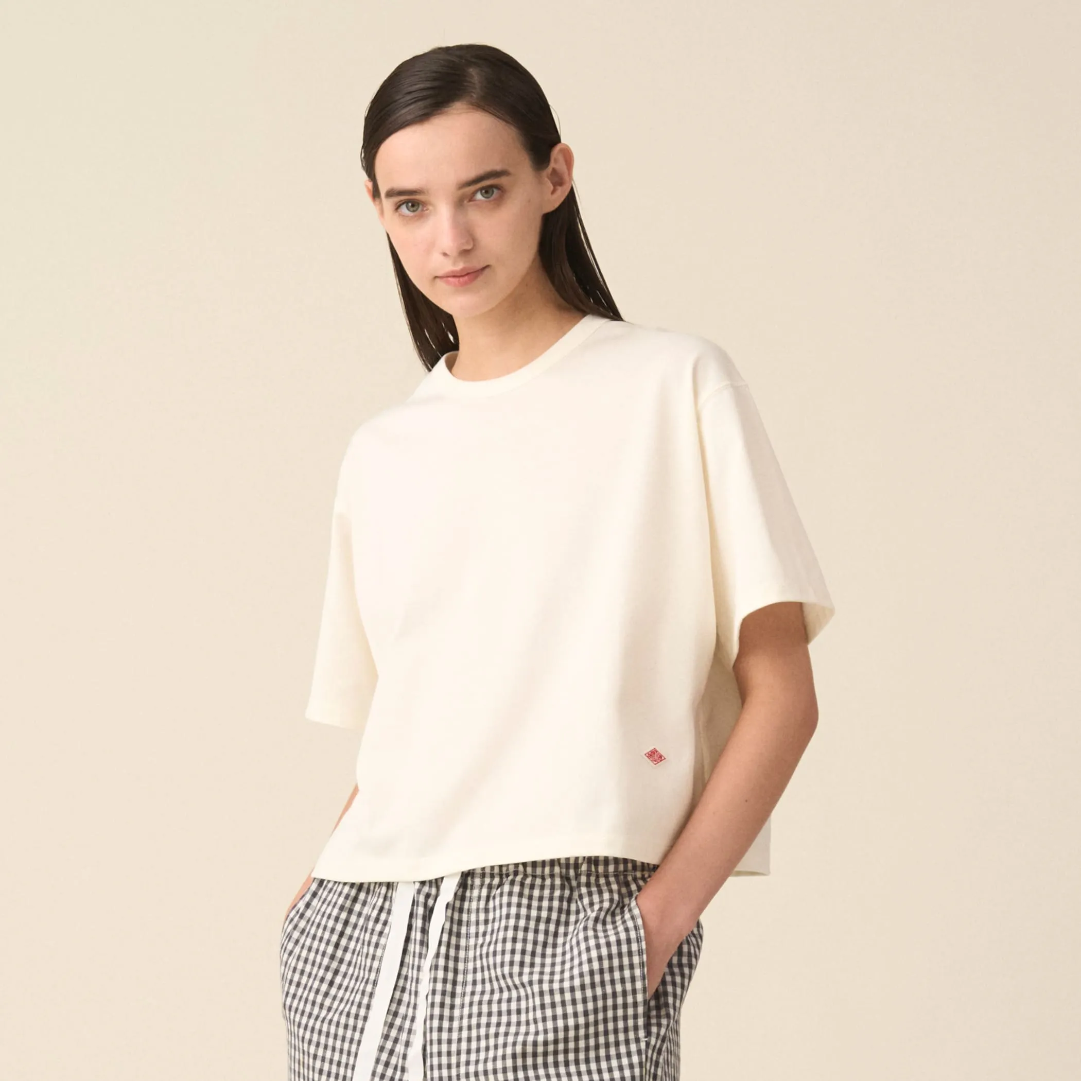 Store-Exclusive Women's Cotton Jersey Short Length T-shirt sold by Danton product image thumbnail 2