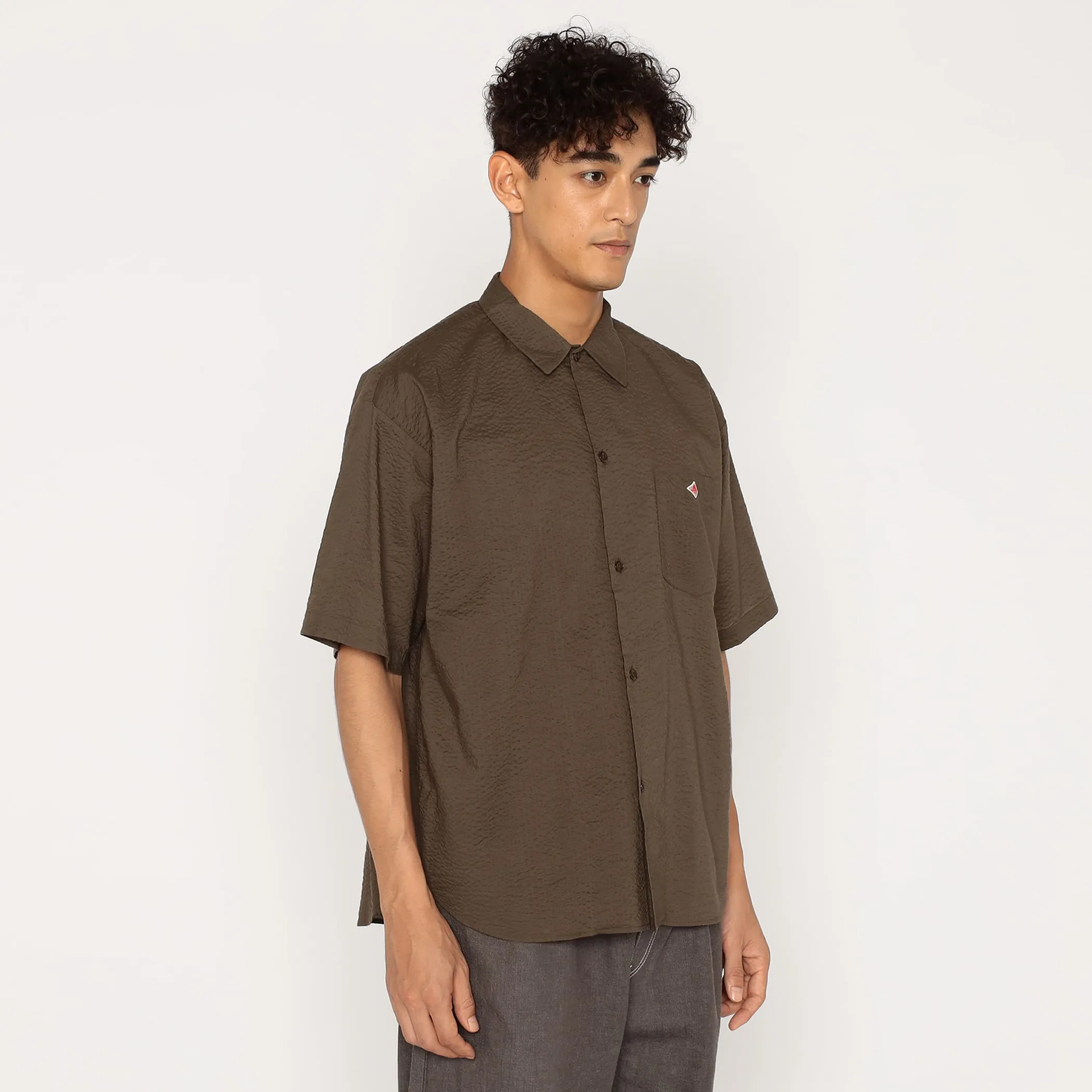 Men's Seersucker Short Sleeve Work Shirt sold by Danton product image thumbnail 4