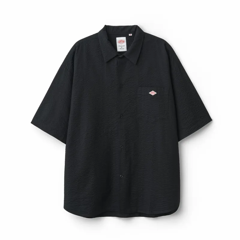 Men's Seersucker Short Sleeve Work Shirt made by Danton
