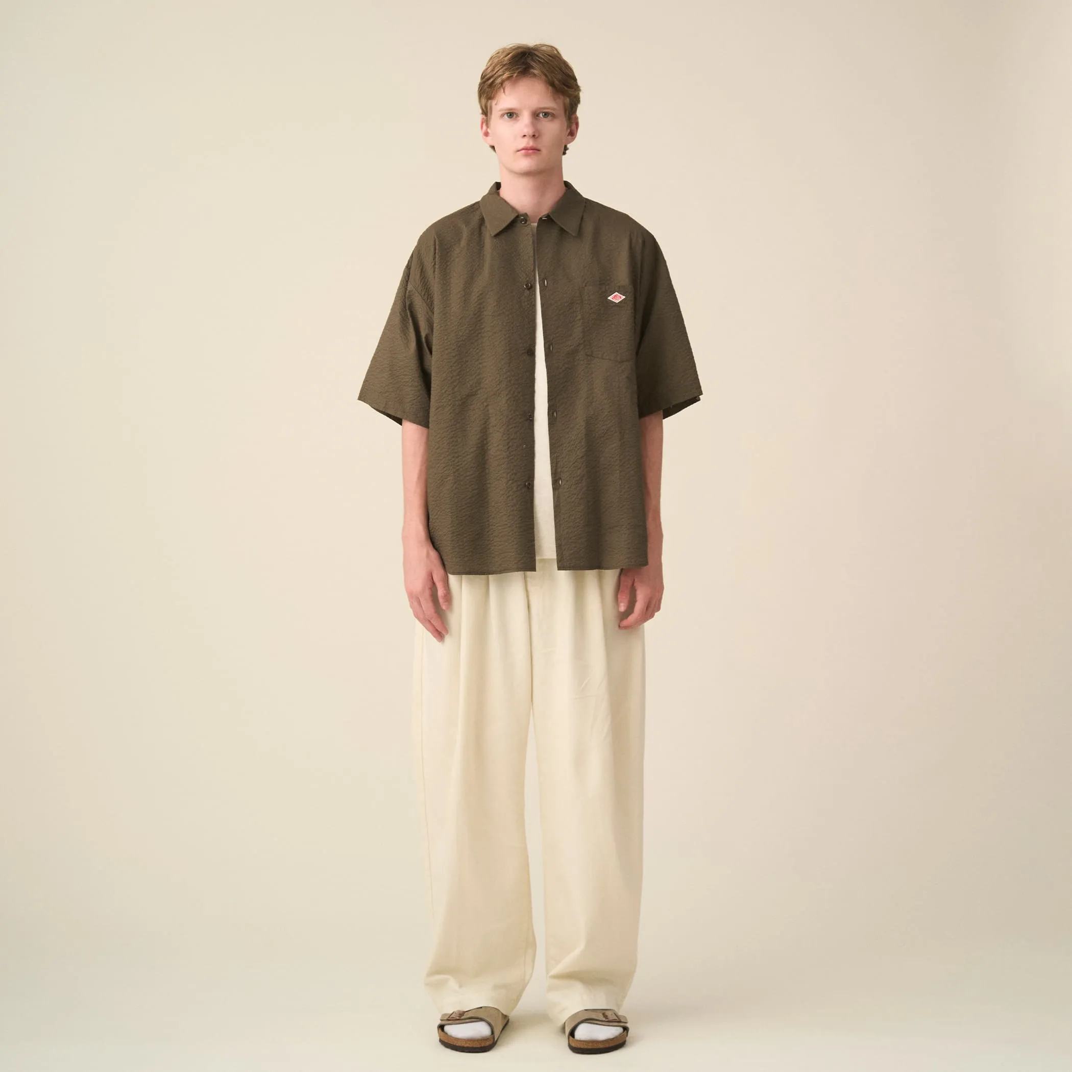 Men's Seersucker Short Sleeve Work Shirt sold by Danton product image thumbnail 3