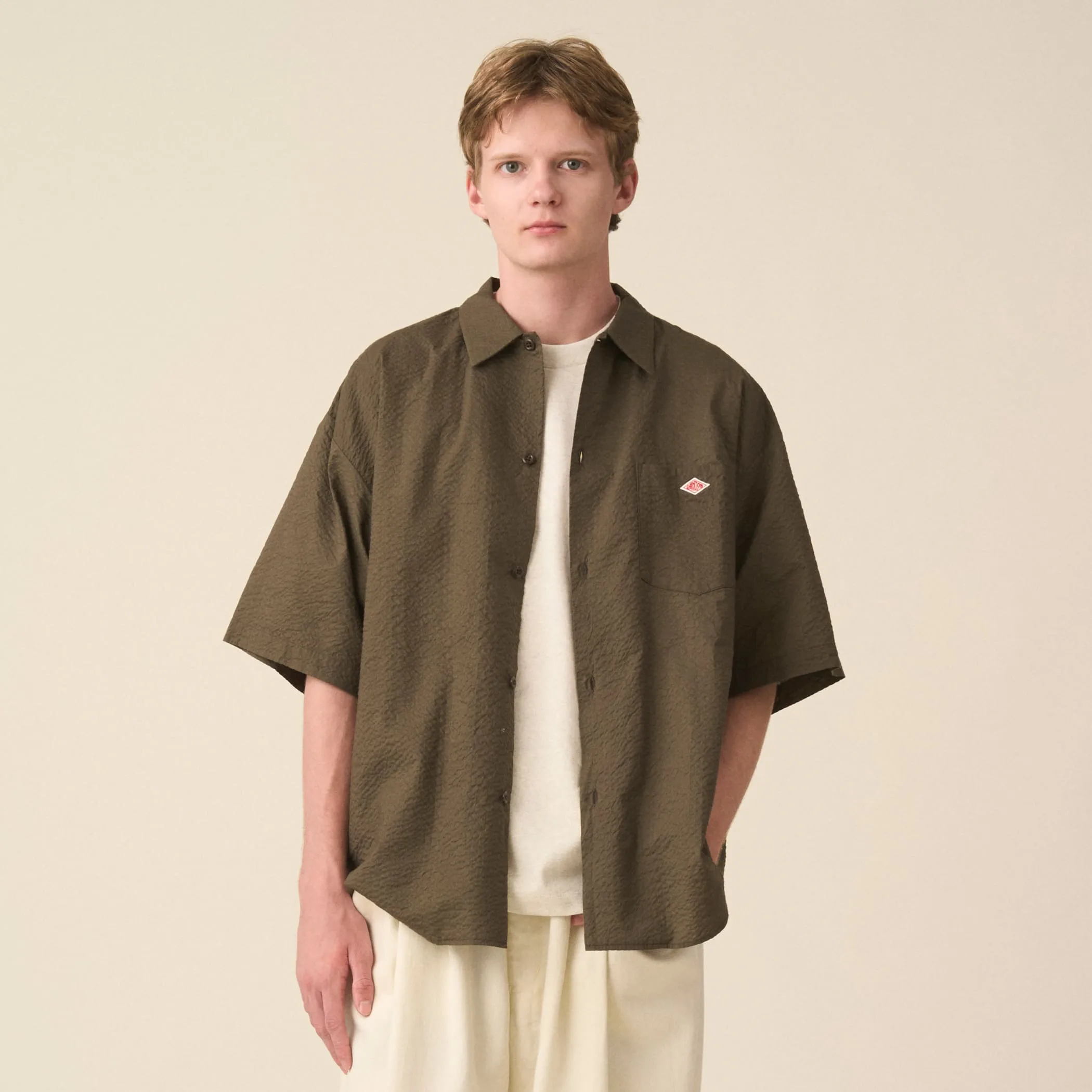 Men's Seersucker Short Sleeve Work Shirt sold by Danton product image thumbnail 2