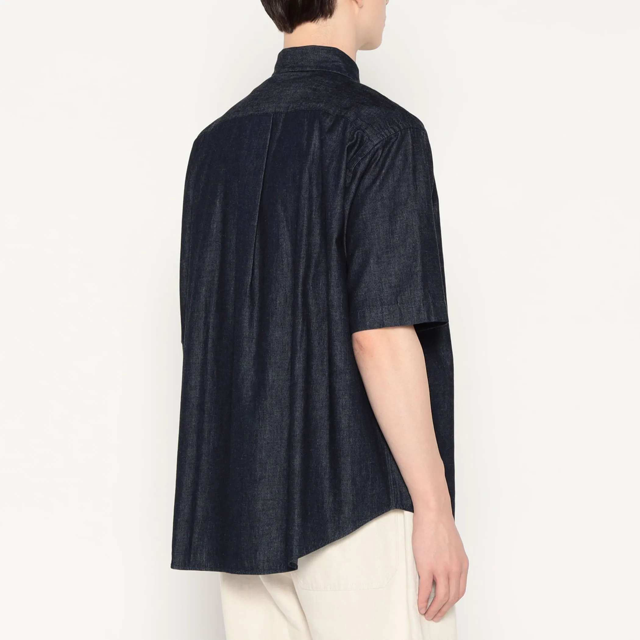 Men's Denim Dungaree Short Sleeve Button-Down Shirt sold by Danton product image thumbnail 5
